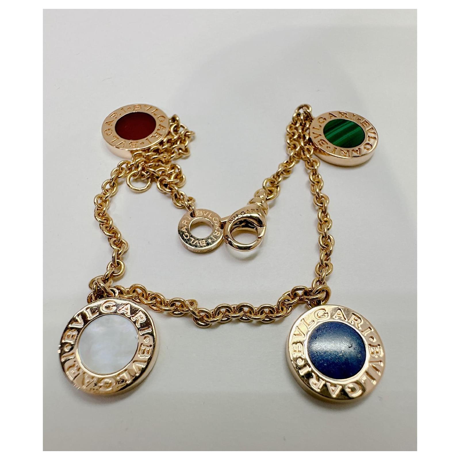 Bvlgari Divas' Dream Turquoise 18k Rose Gold Charm Bracelet M/L Bvlgari |  TLC
