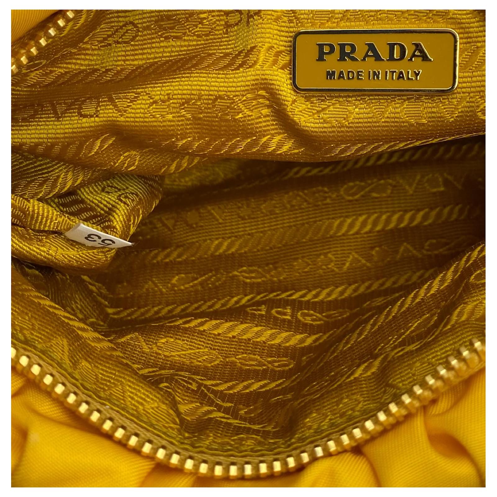 Prada mini yellow bag Leather Cloth ref.793539 - Joli Closet