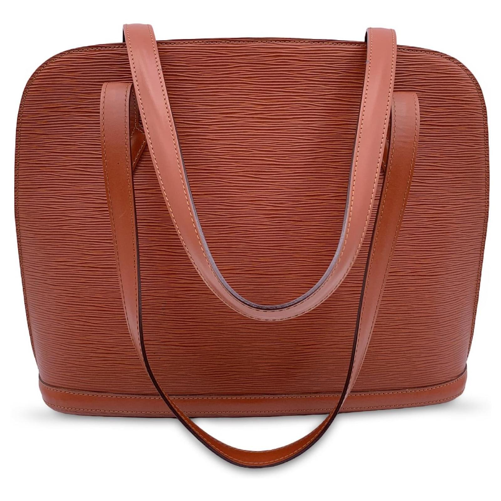 Louis Vuitton Vintage Tan Epi Leather Lussac Tote Shoulder Bag Brown  ref.793558 - Joli Closet