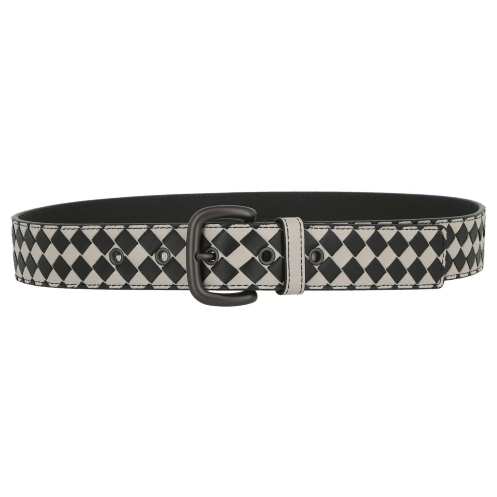 Ceinture tissée à carreaux Intrecciato Bottega Veneta Cuir Multicolore ...
