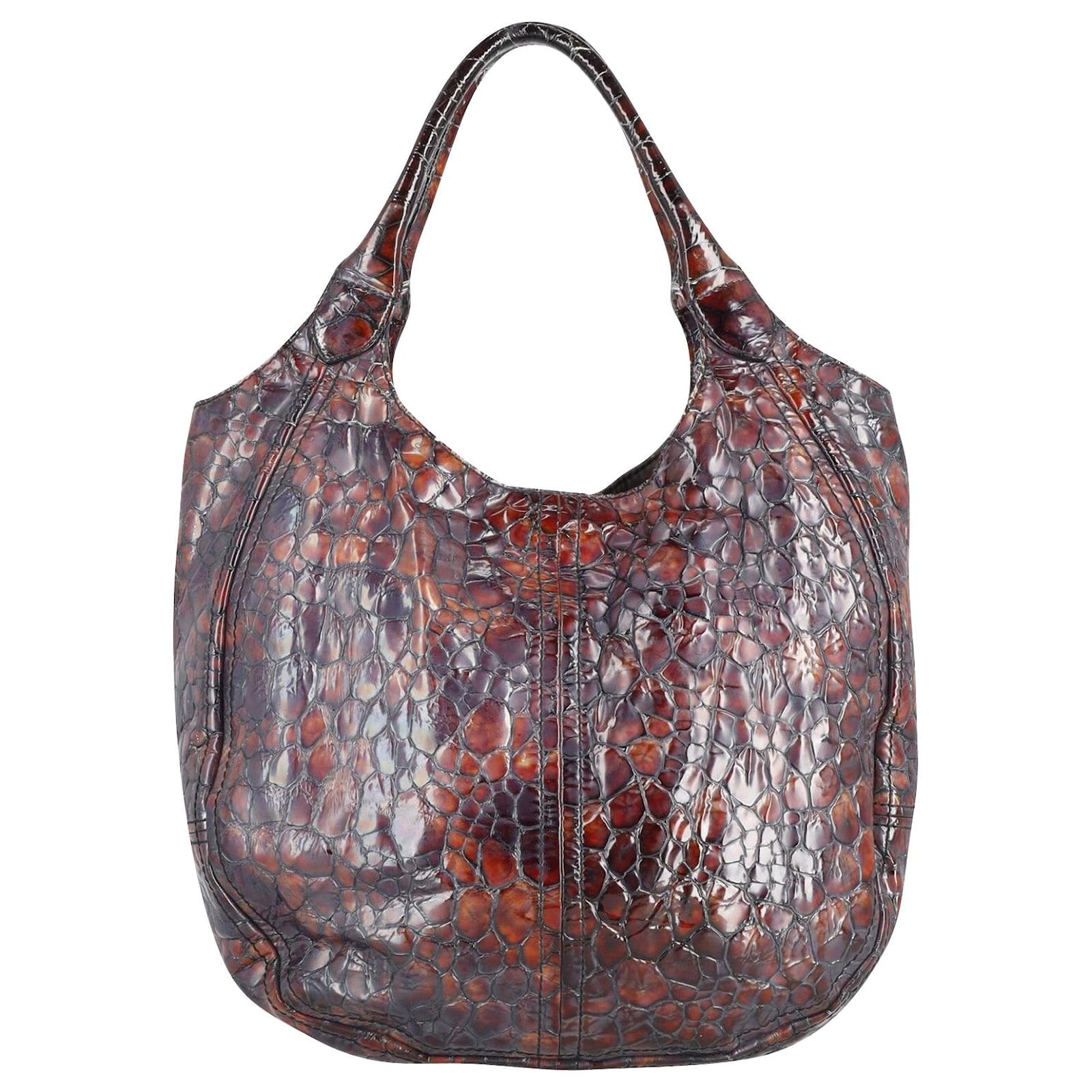 Segater Mujer 3D Multicolor Flores Tote Monedero Vaca Cuero