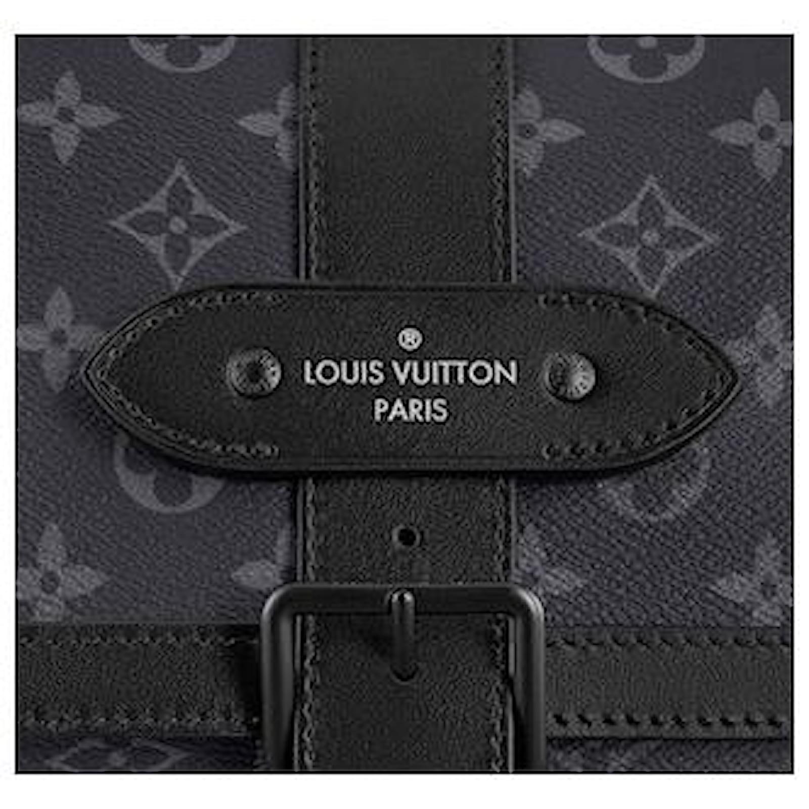 LOUIS VUITTON Saumur Monogram Canvas Backpack Bag Grey