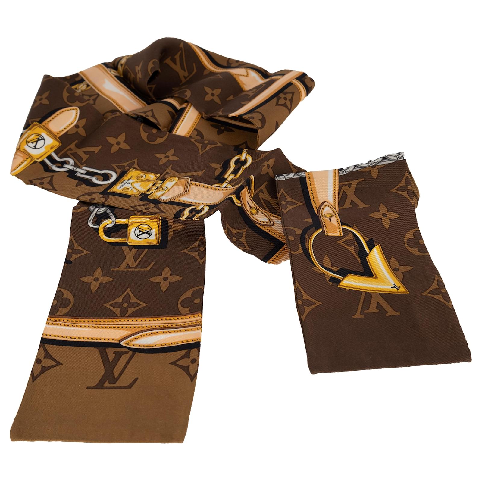 Louis Vuitton Monogram Confidential Bandeau Brown Silk ref.796284 - Joli  Closet