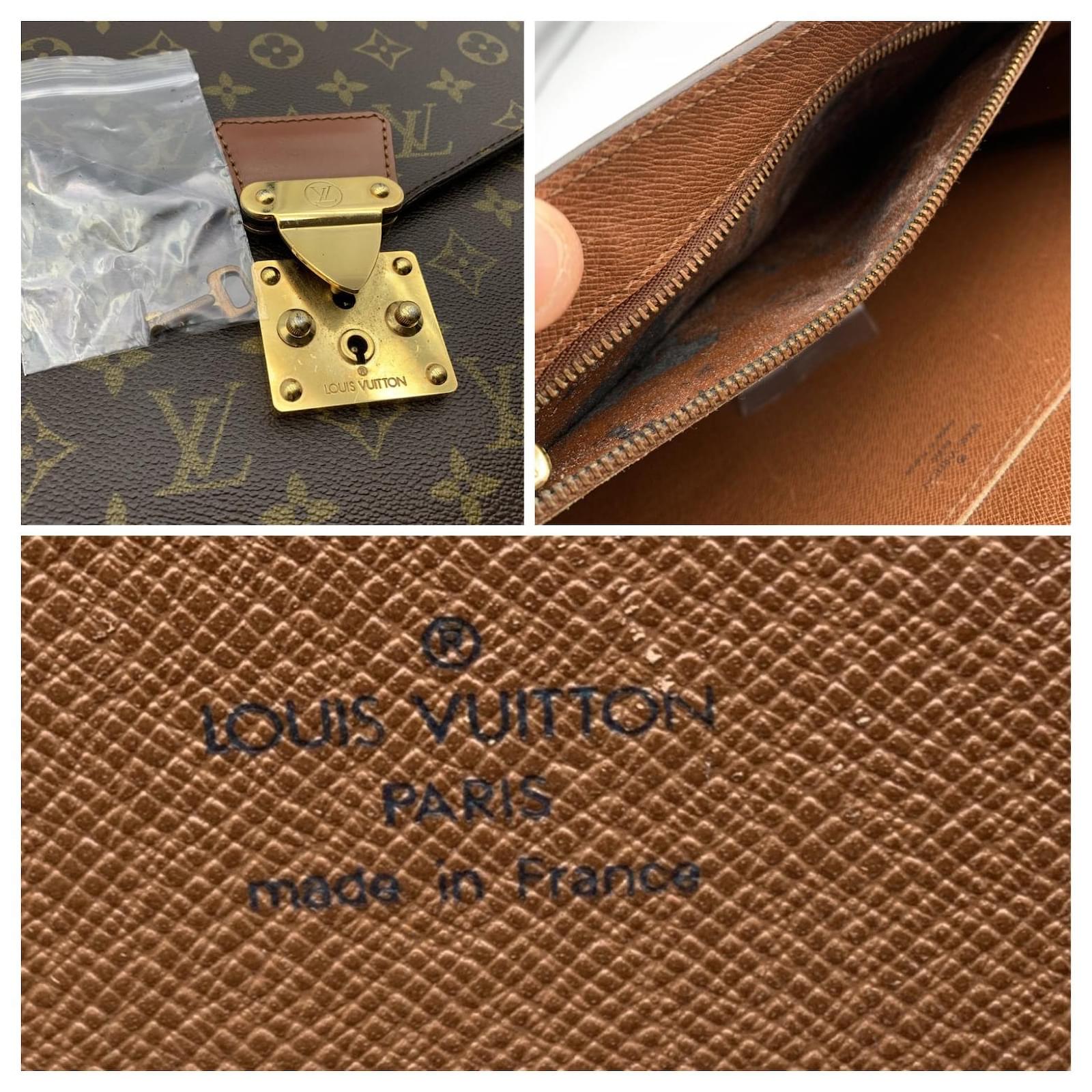 Louis Vuitton Vintage Monogram Canvas Serviette Conseiller Briefcase Brown  Cloth ref.796434 - Joli Closet