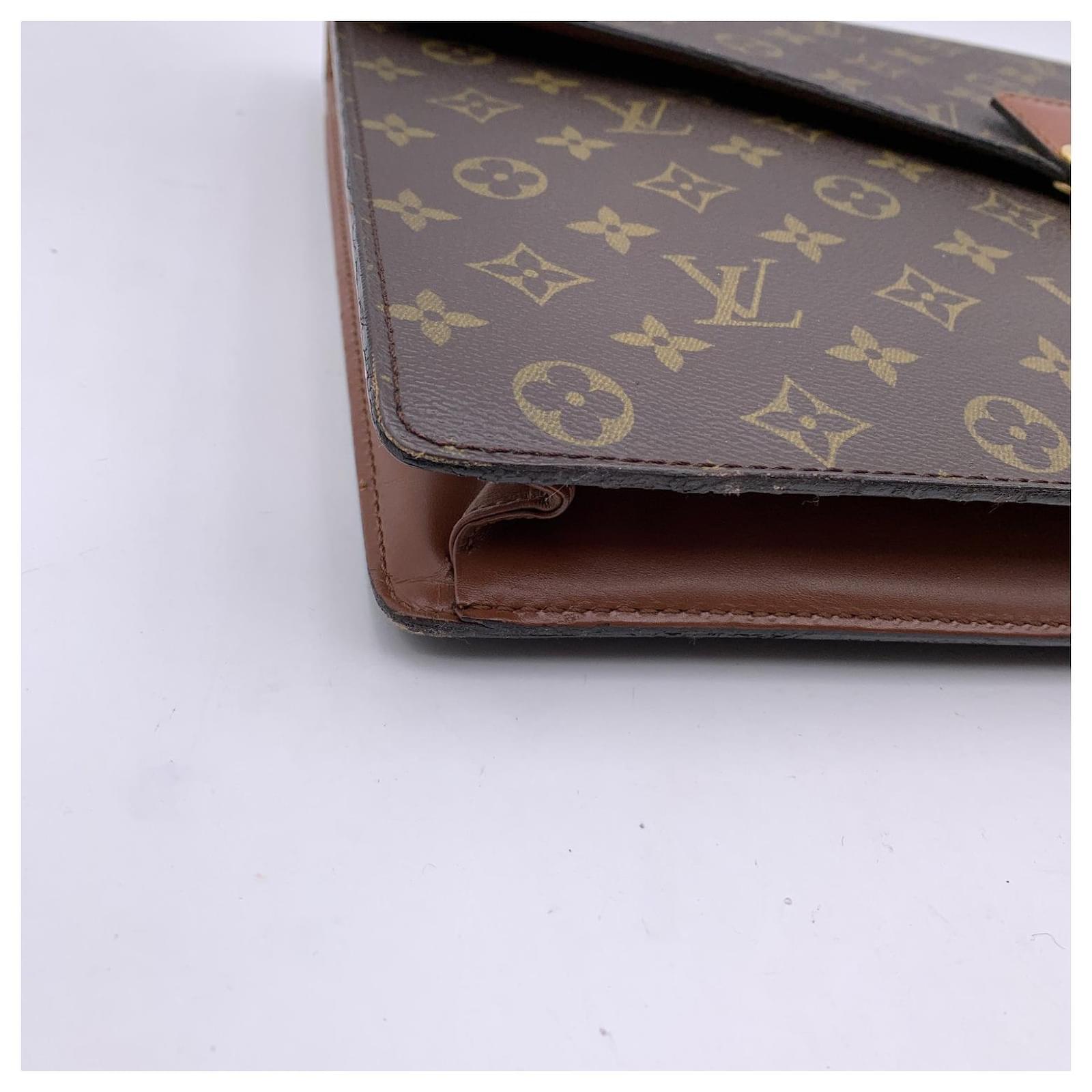 Louis Vuitton Vintage Monogram Canvas Serviette Conseiller Briefcase Brown  Cloth ref.796434 - Joli Closet