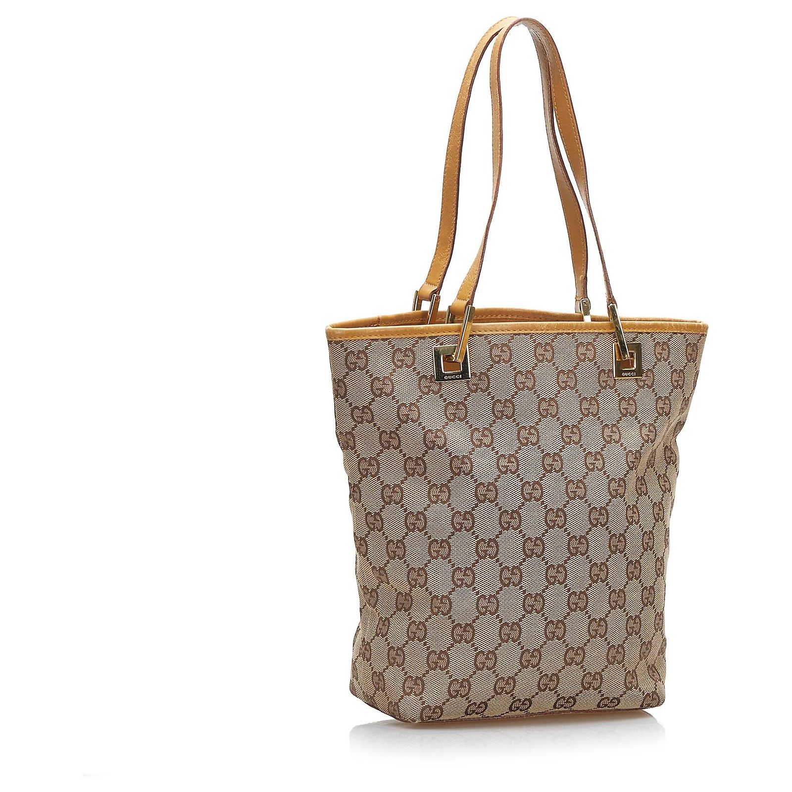 Gucci Brown GG Canvas Tote Bag Beige Cloth Cloth ref.798397 - Joli Closet
