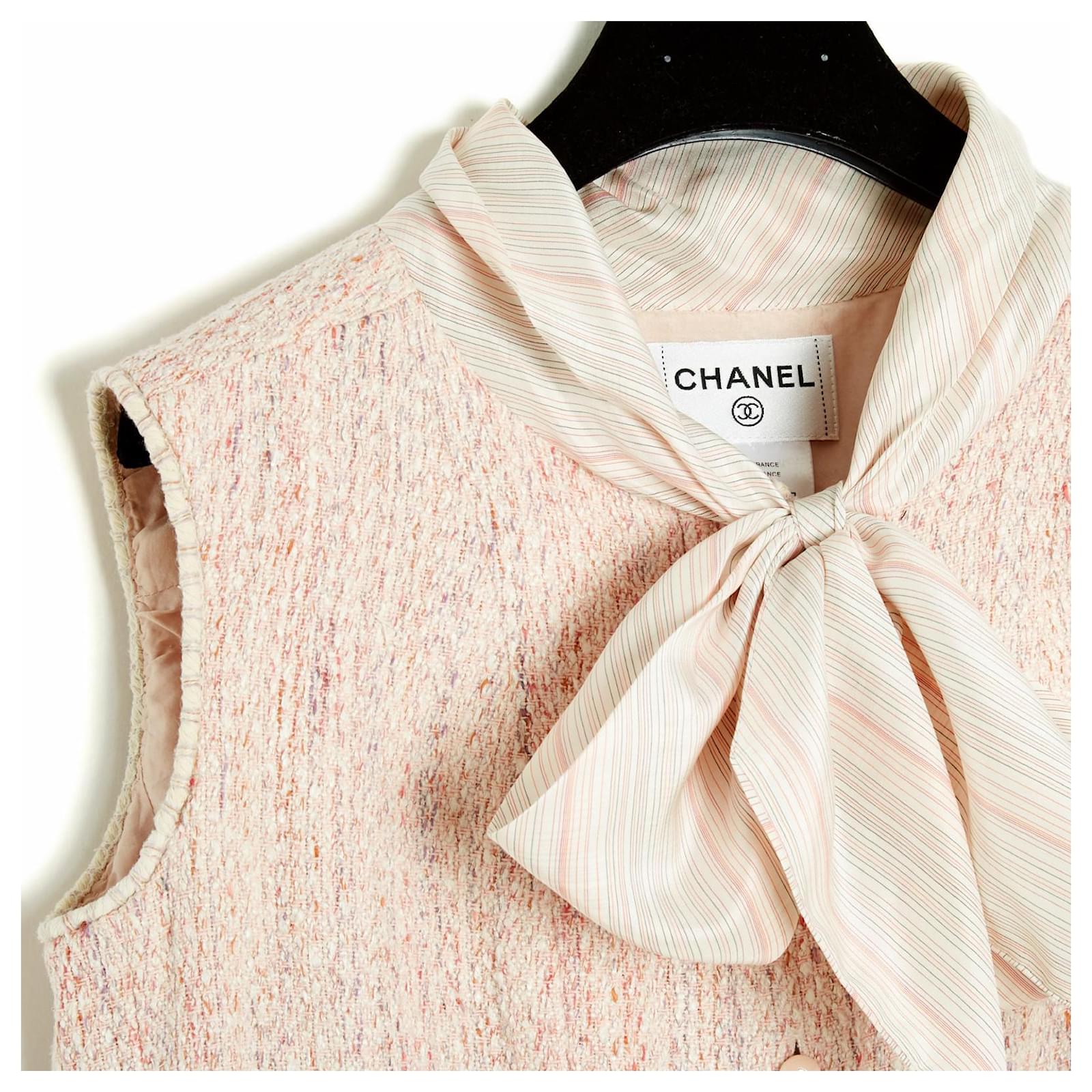 Jackets Chanel 05C Pink Tweed Jacket EN38 Dress UK40 Size 38 FR