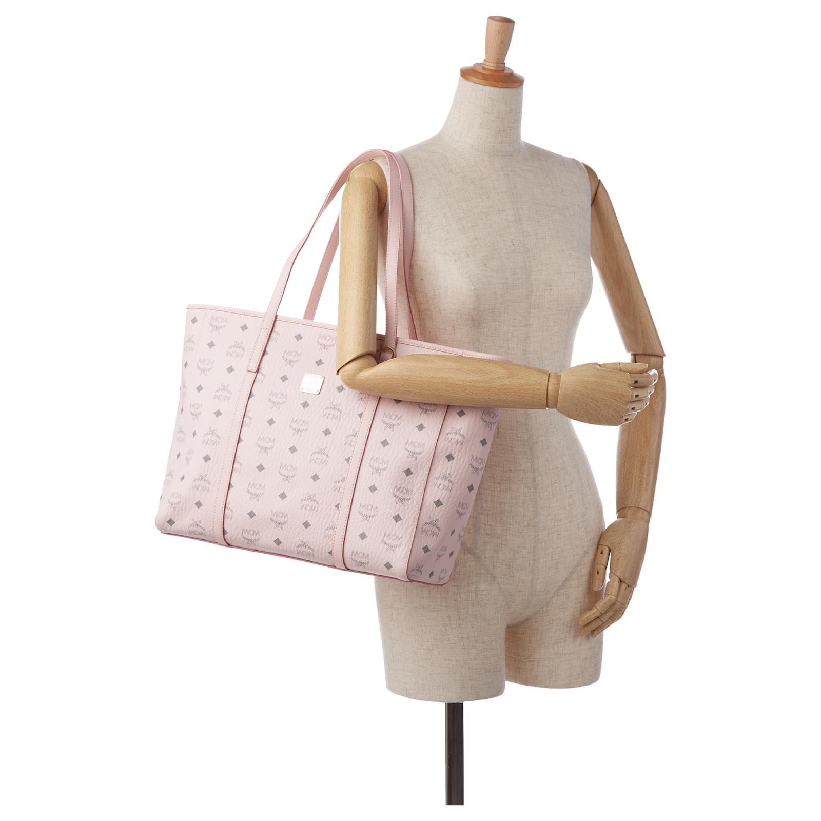 MCM Pink Visetos Tote Bag Cloth Cloth ref.799390 - Joli Closet