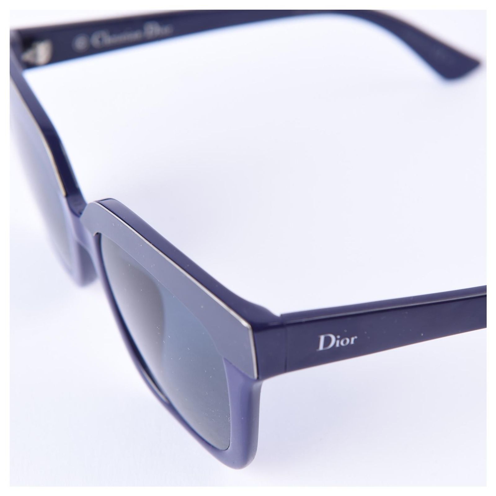 Dior Soft2 navy square shape Blue Acetate ref.799450 - Joli Closet