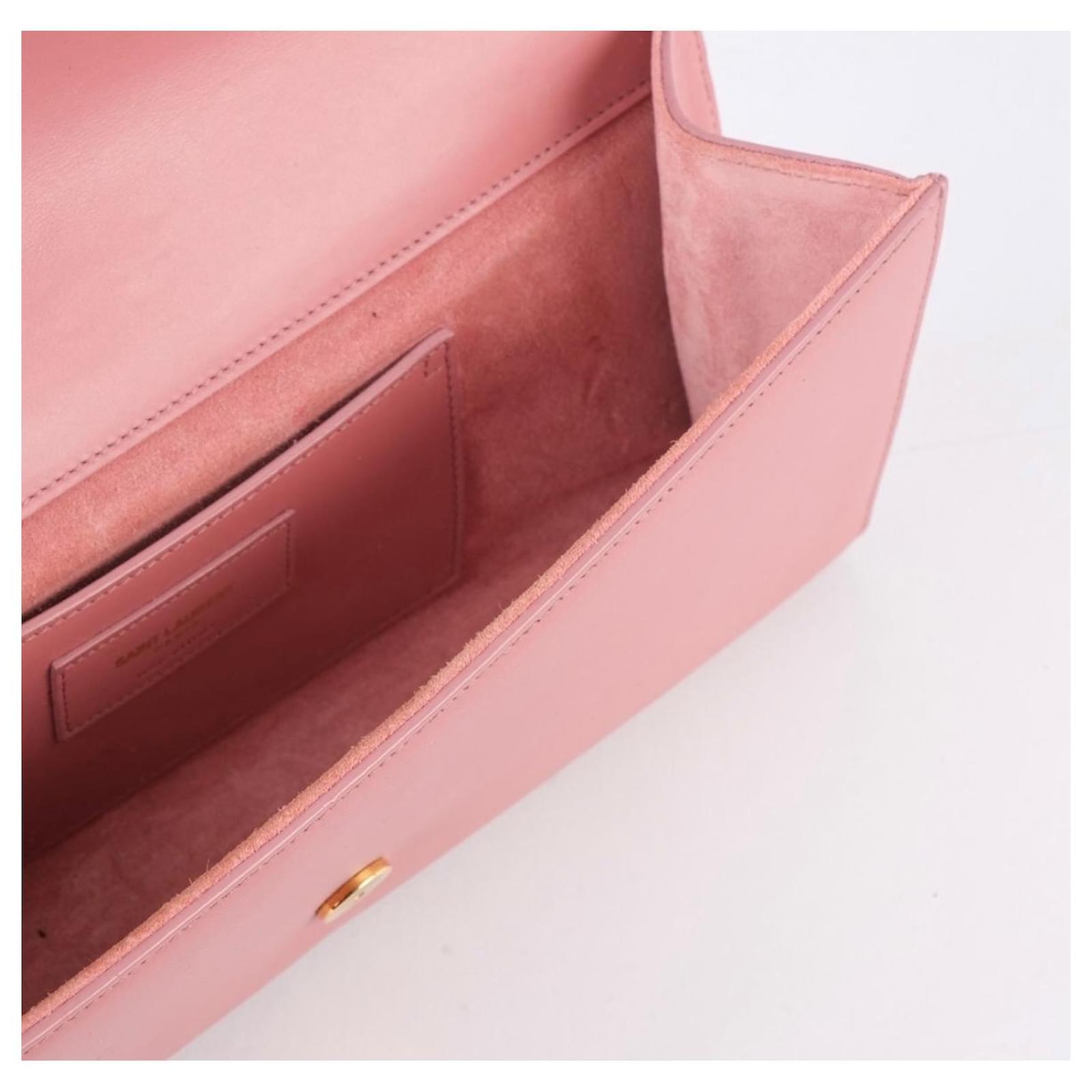 Yves Saint Laurent Clutch bags Pink Leather ref.801002 Joli Closet