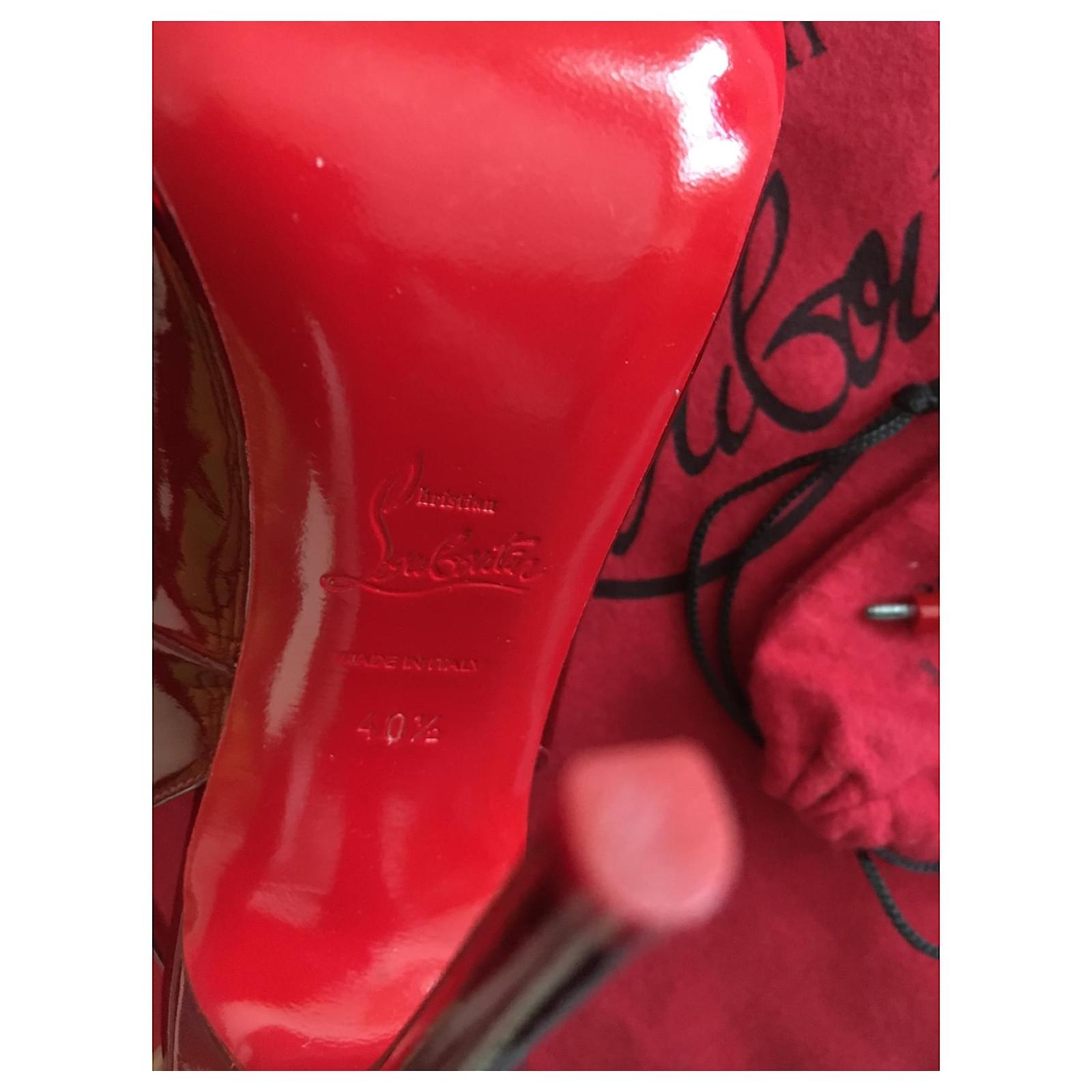 Christian Louboutin Allenissima 130 Red Patent leather ref.801647 ...