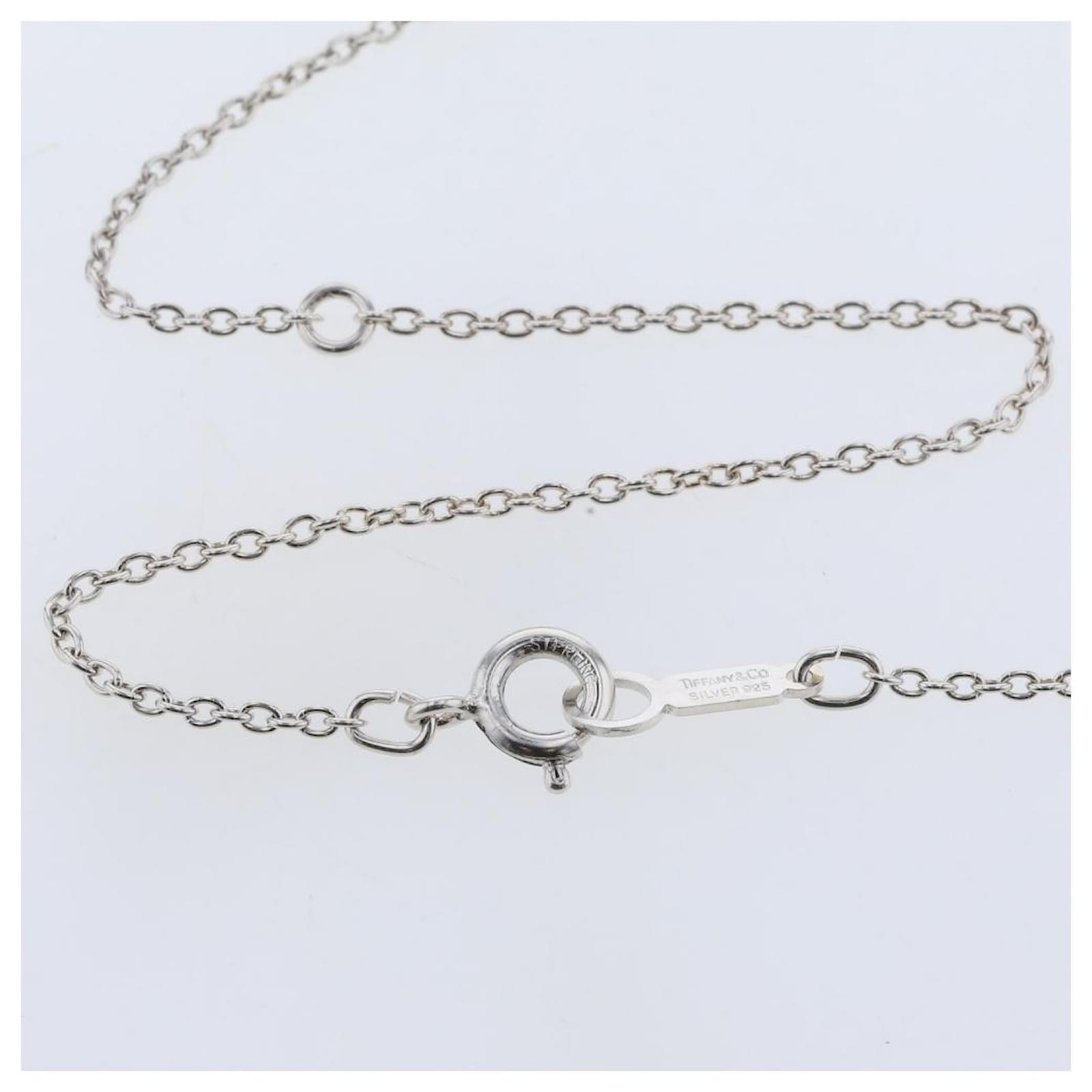 Tiffany & Co Toyota Collaboration T Logo Necklace Silvery
