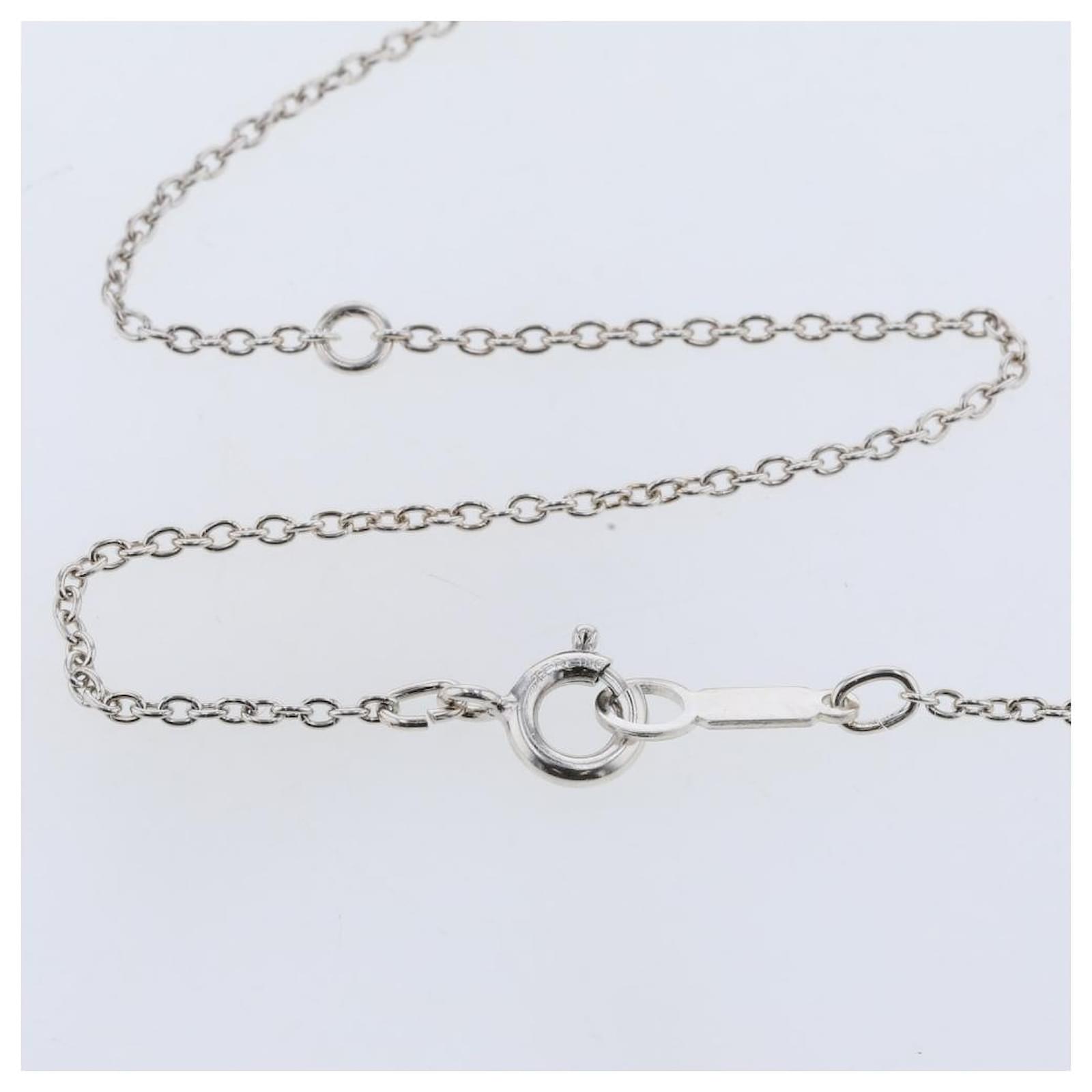 Tiffany & Co Toyota Collaboration T Logo Necklace Silvery