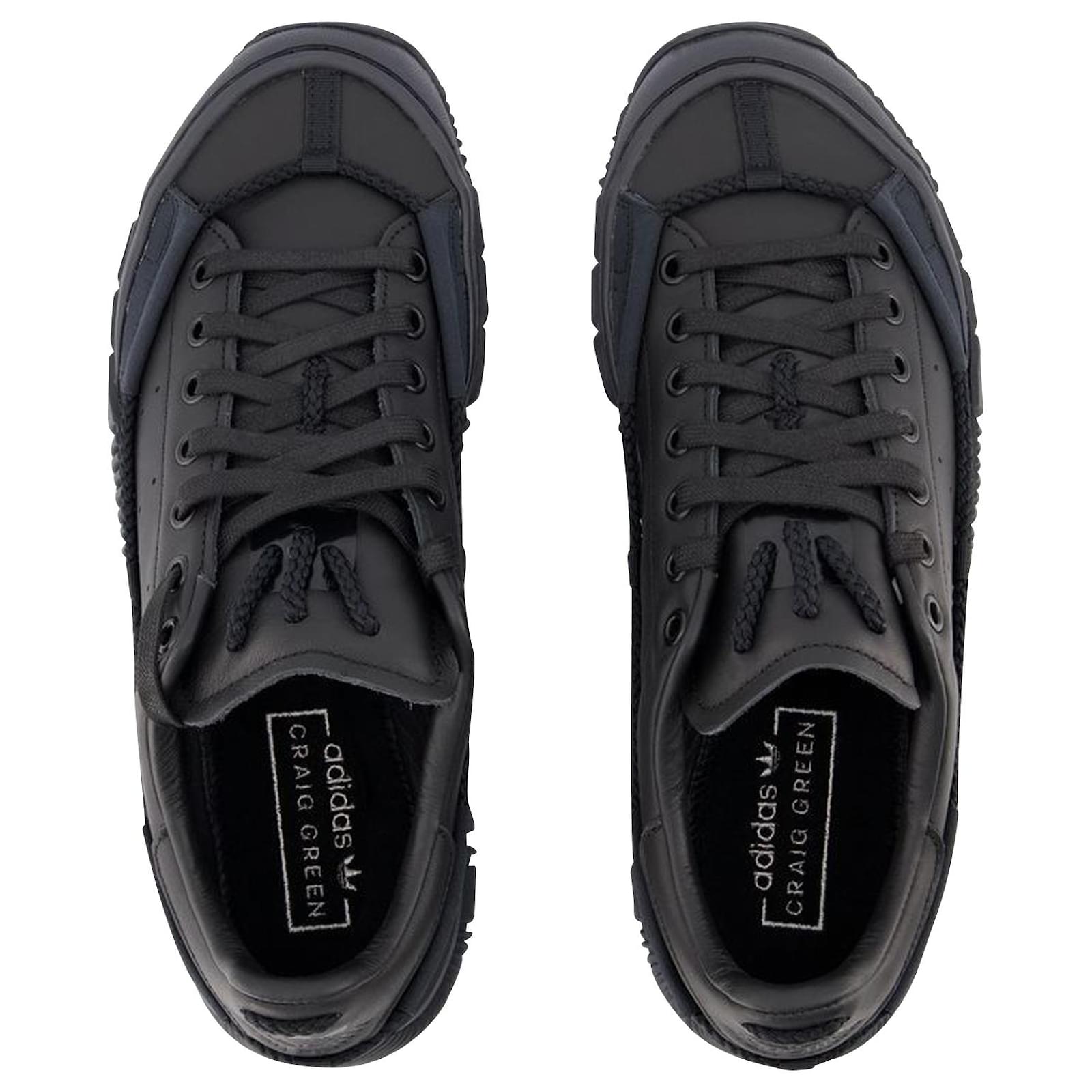 Adidas Scuba Stan Craig Green Sneakers in Black Leather (Sold) - Joli Closet
