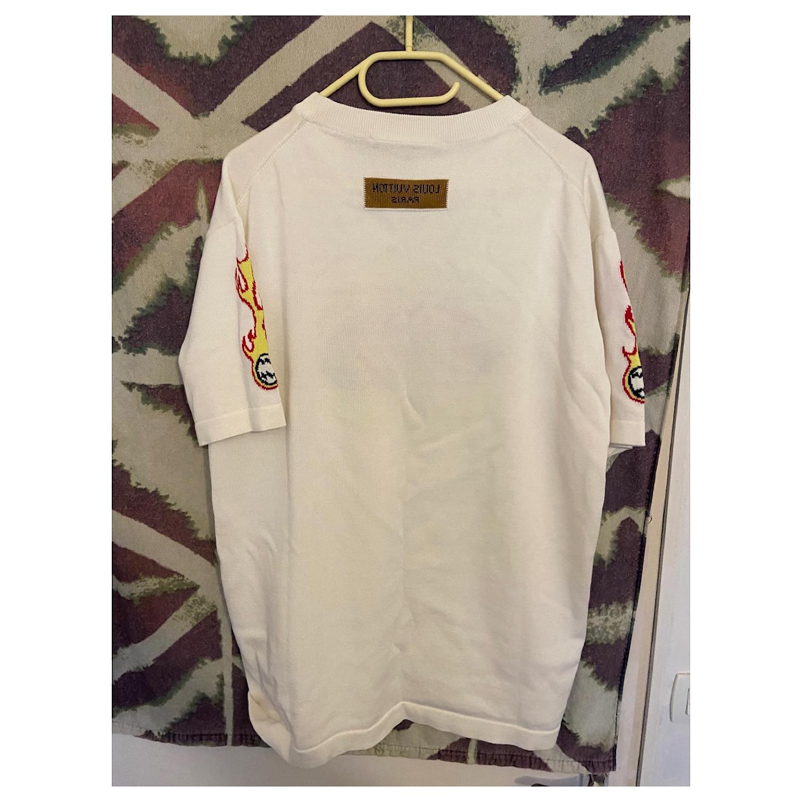 Louis Vuitton Short-sleeved Cotton Intarsia Crewneck