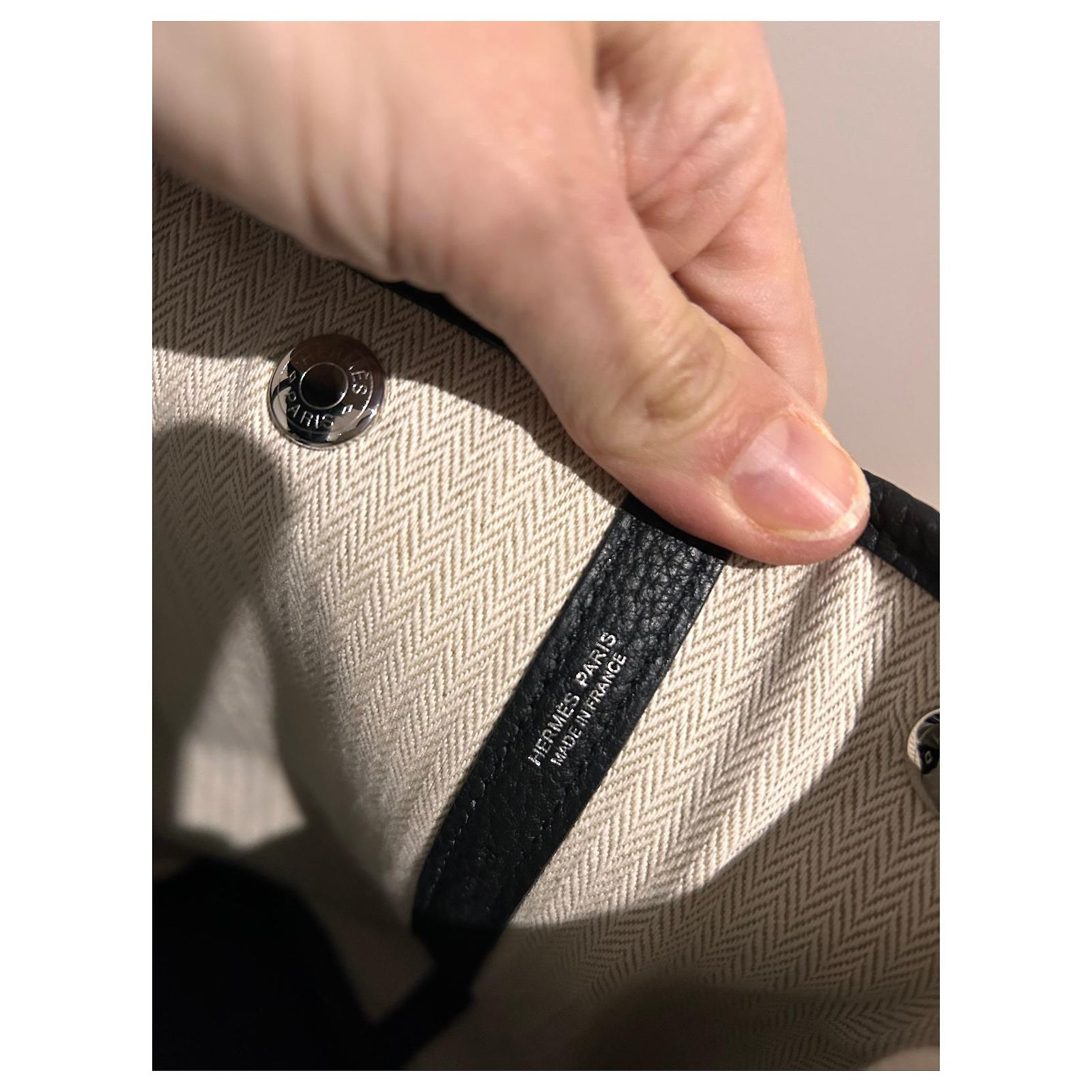 Hermès Garden Party bag 36 Black Leather ref.804106 - Joli Closet