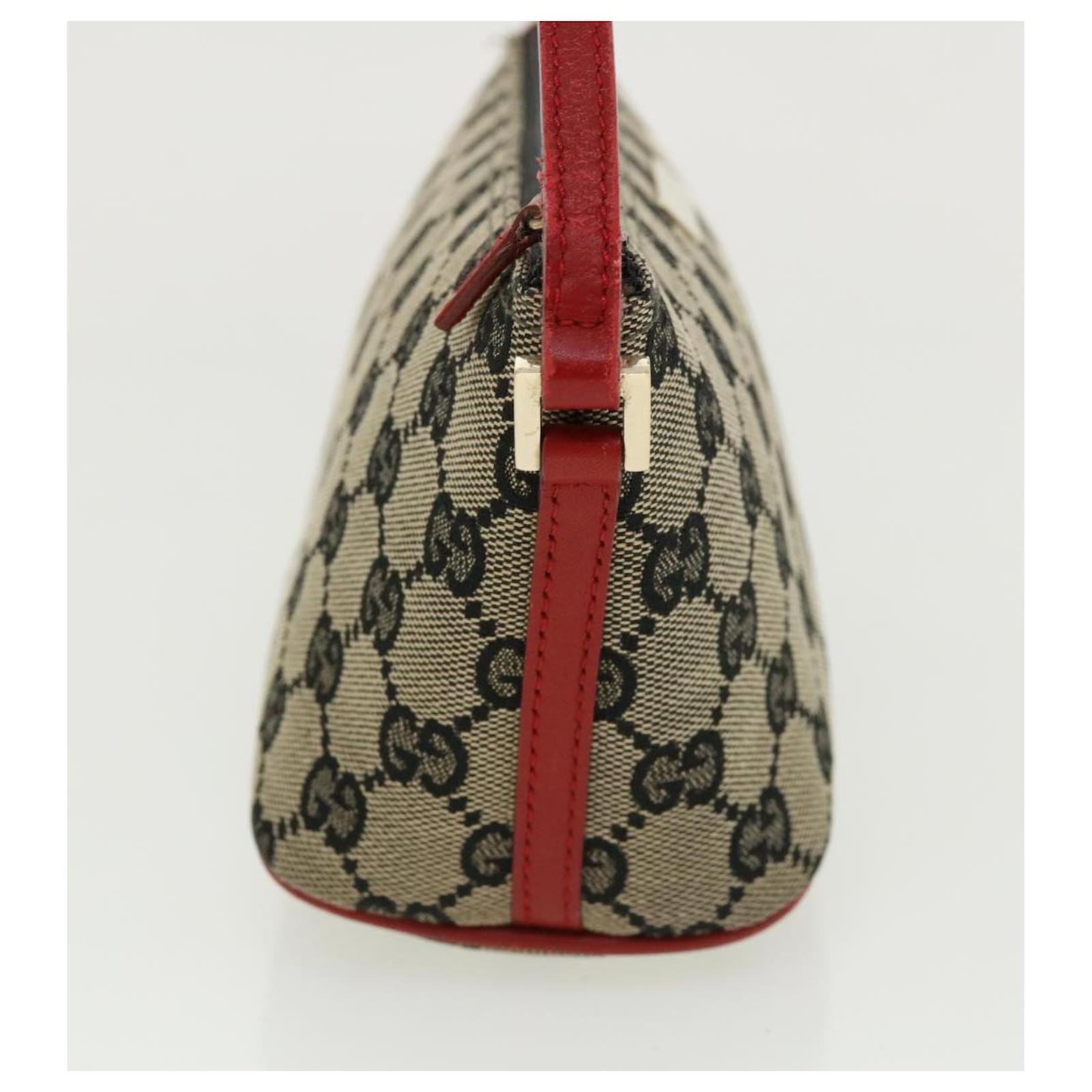 GUCCI GG Canvas Accessory Pouch Navy Red 039 1103 2123 auth 36390 Navy blue  Cloth ref.805411 - Joli Closet