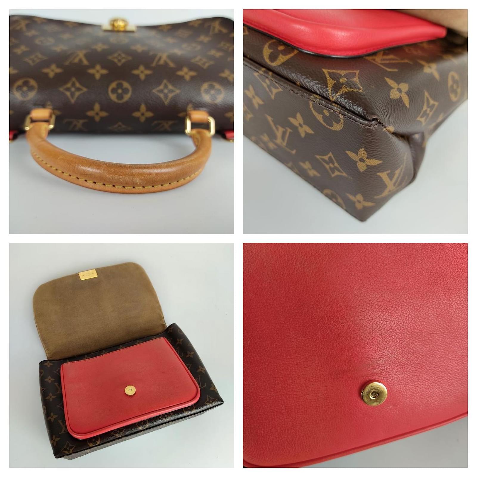 Borsa Louis Vuitton Marignan in monogram e pelle rossa