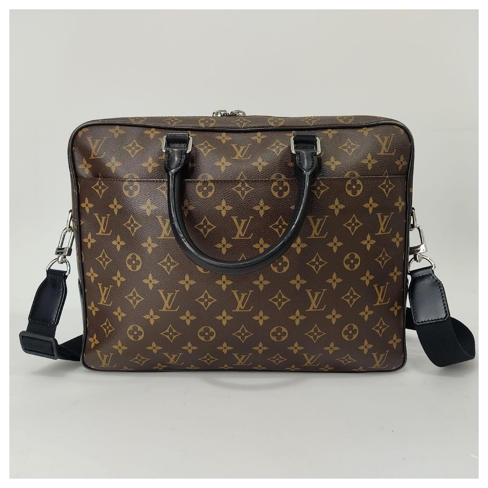 Louis Vuitton Macassar Soft monogram business bag Brown Cloth ref.805976 -  Joli Closet