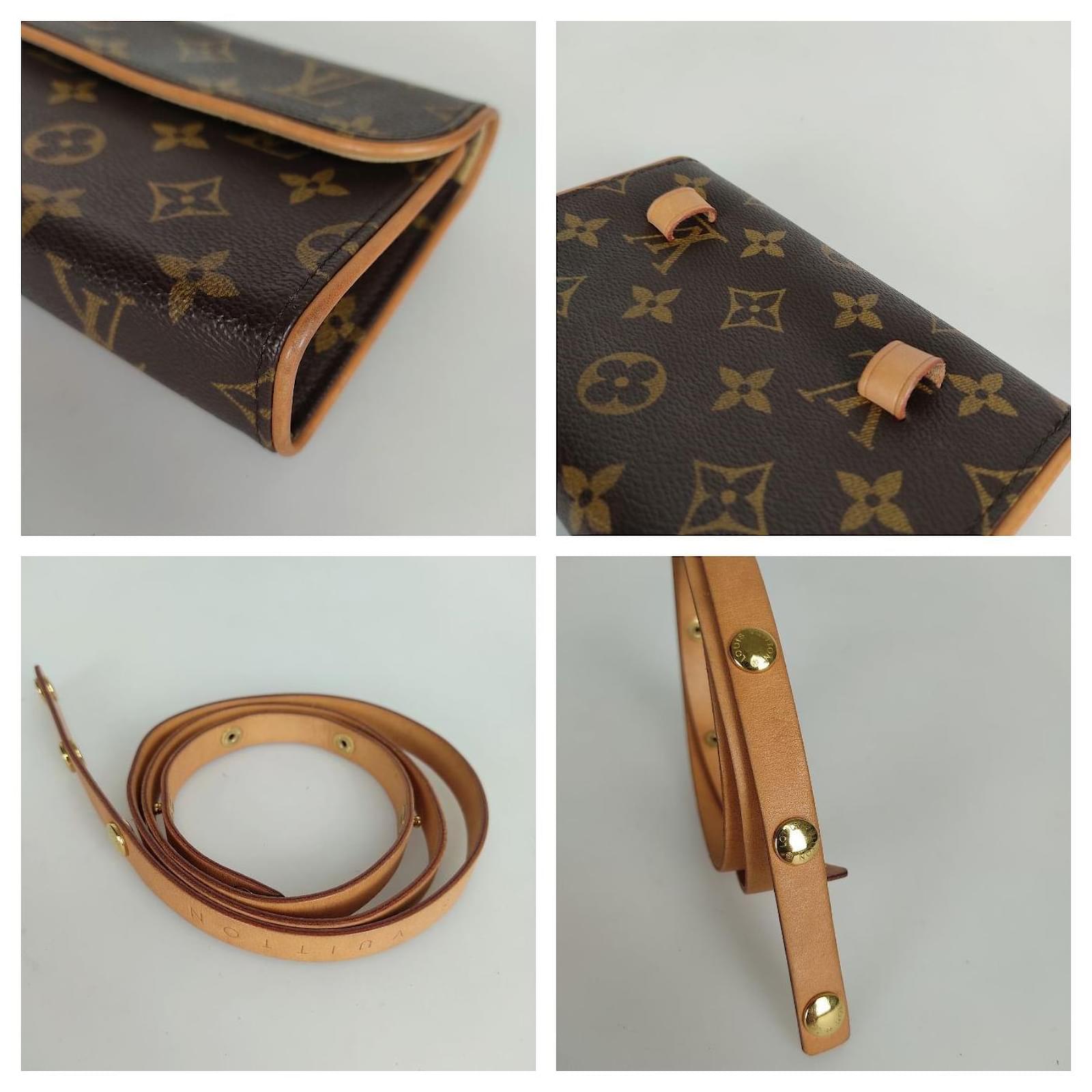 Florentine leather handbag Louis Vuitton Brown in Leather - 32945136