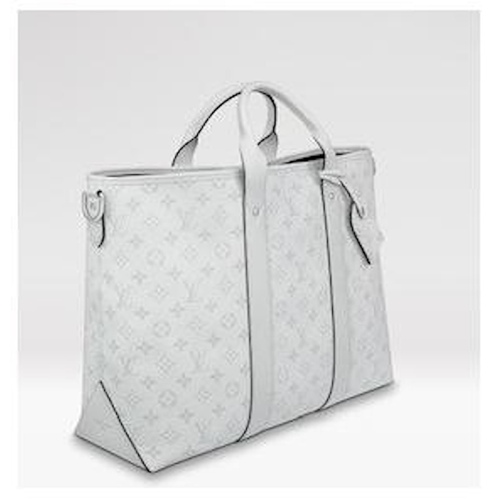 Louis Vuitton Weekend Tote NM Optic White in Monogram Coated Canvas/Taiga  Cowhide Leather with Palladium-tone - US