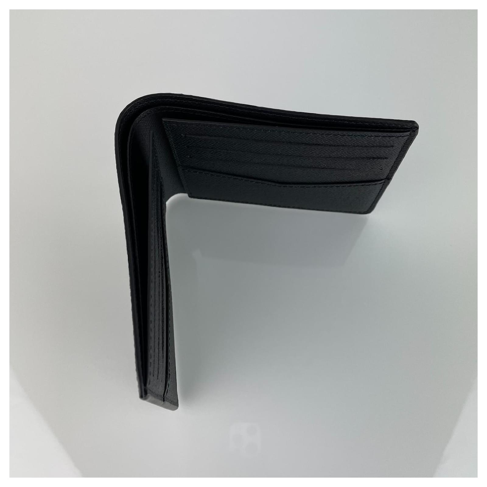 Louis Vuitton Portefeuille Slender Black Cloth ref.807542 - Joli
