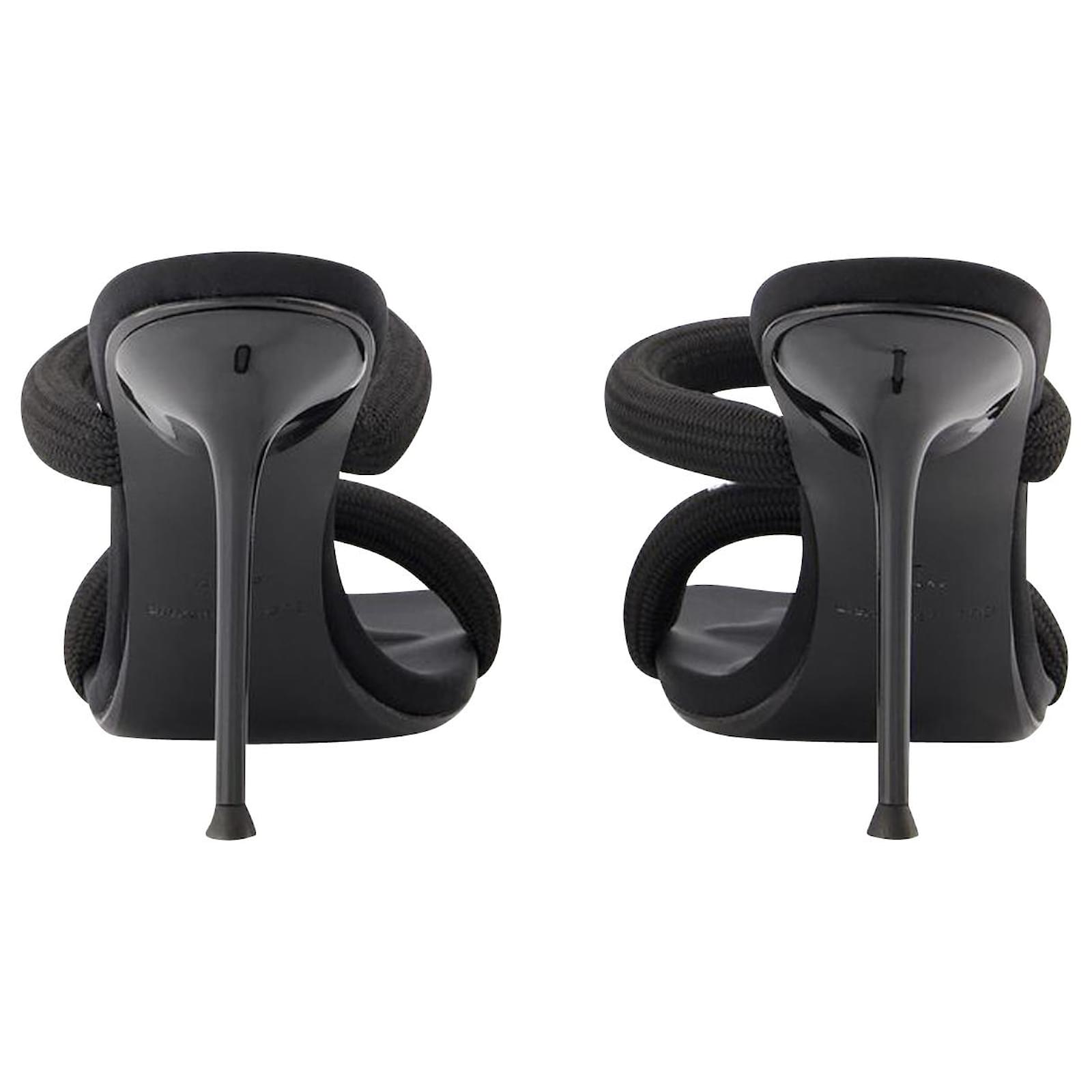 ALEXANDER WANG BLACK NYLON JULIE サンダル julie 105mm nylon tubular sandal in BLACK | alexanderwang®