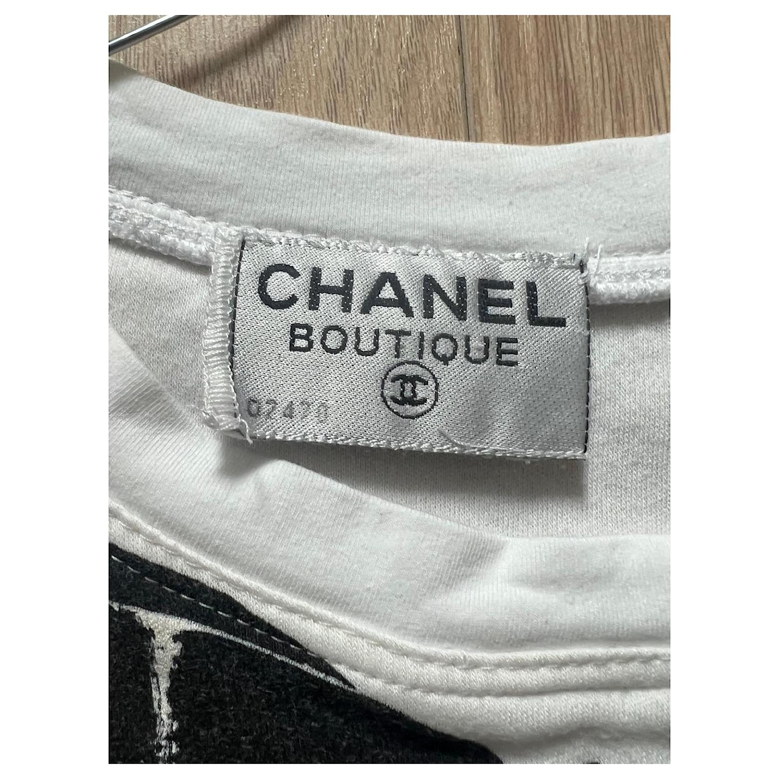 Chanel Tops Black White Cotton ref.810089 - Joli Closet