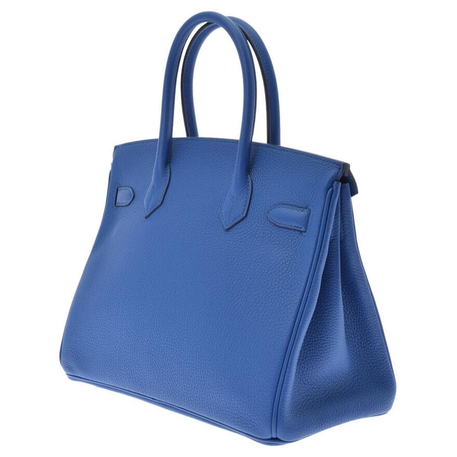 Hermès Birkin 30 Blue Leather ref.818088 - Joli Closet