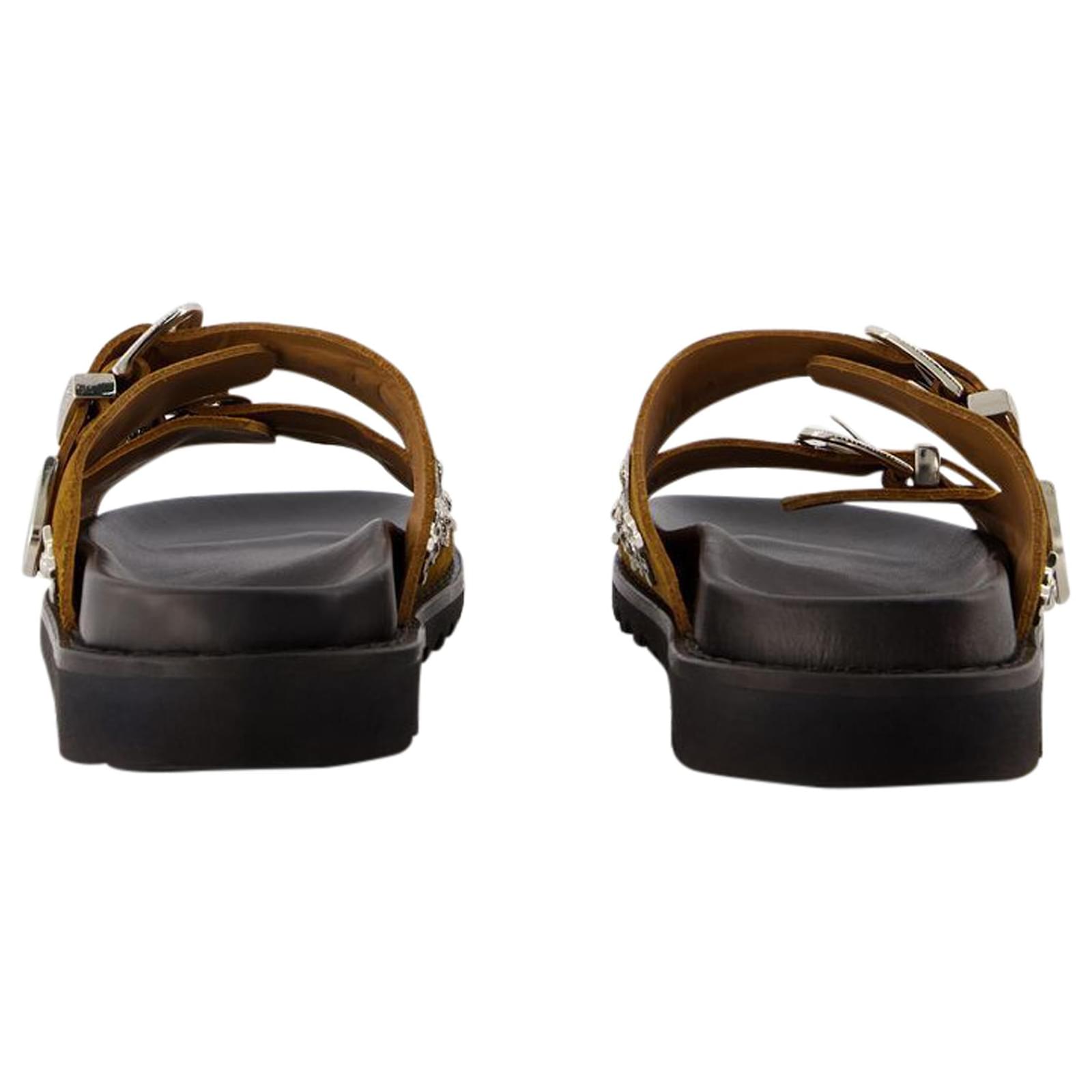 パンプス TOGA Aj1308 Sandals - Toga Pulla - Leather - Khaki Toga Pulla Aj1308 Sandals - Leather - Khaki Green (Women's