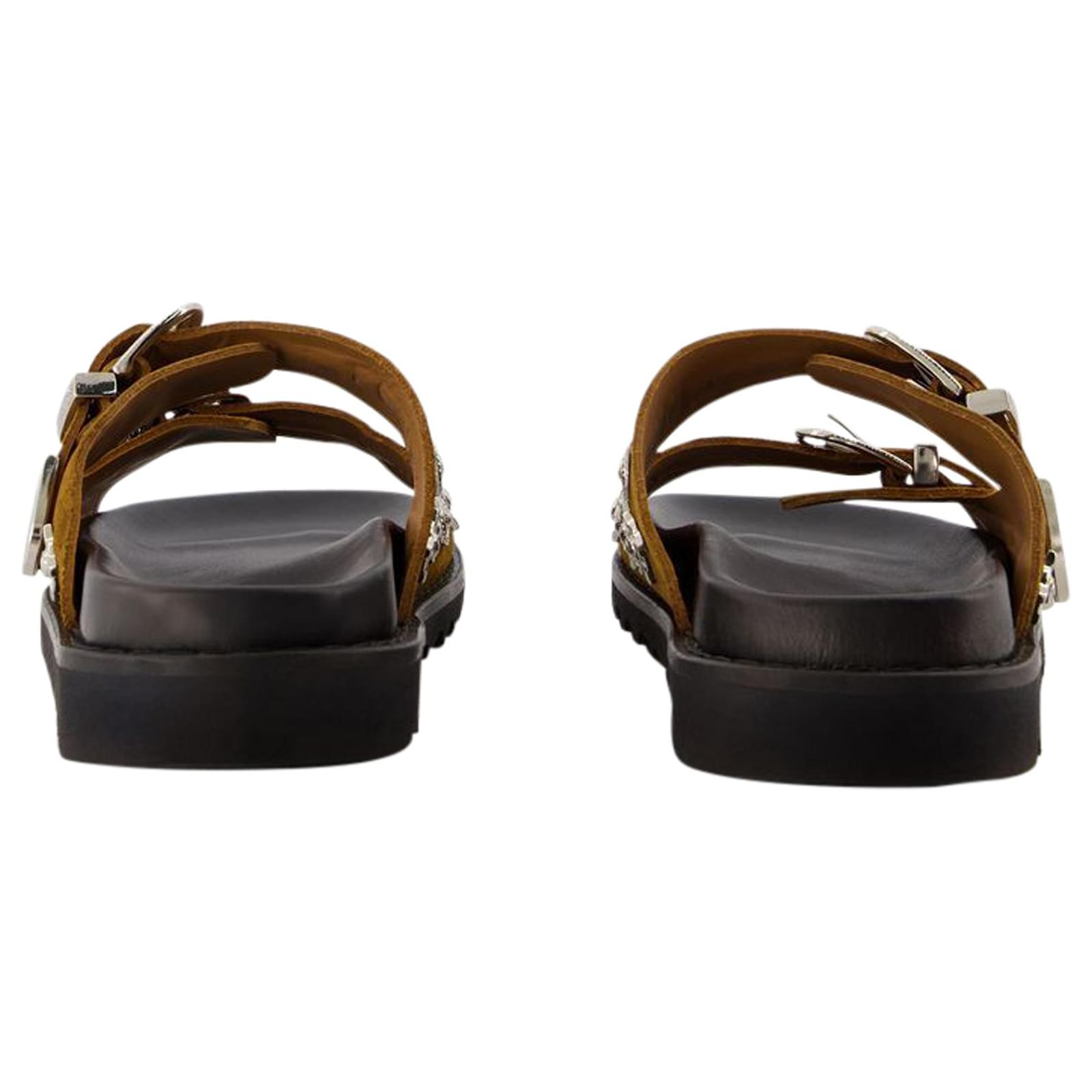 Toga Pulla AJ830 Slides - Toga Virilis - Khaki - Suede Green Toga Pulla AJ830 Slides - Toga Virilis - Khaki - Suede Green