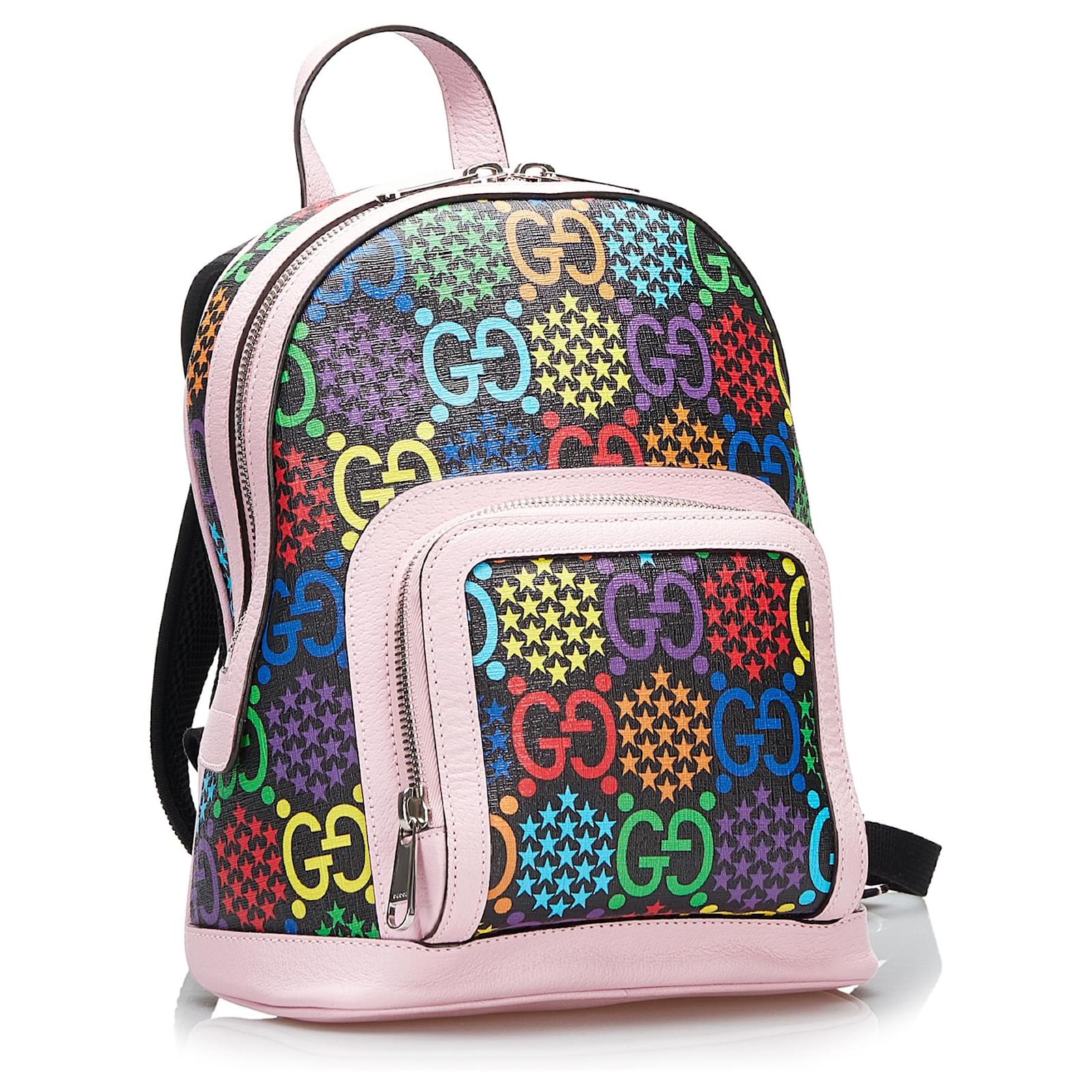 Gucci Pink GG Supreme Psychedelic Backpack Cloth Cloth ref.819628