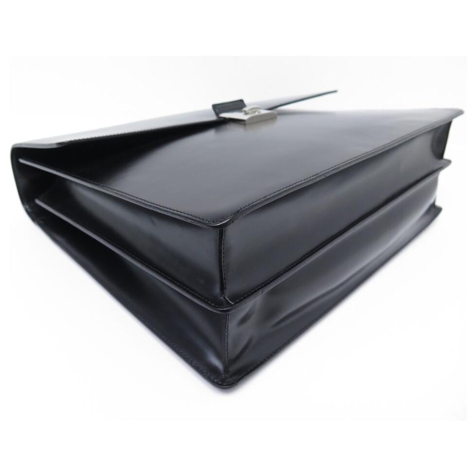 BAG BRIEFCASE ST DUPONT 80103 black leather 2 BLACK HOLDER BELLOWS ref ...