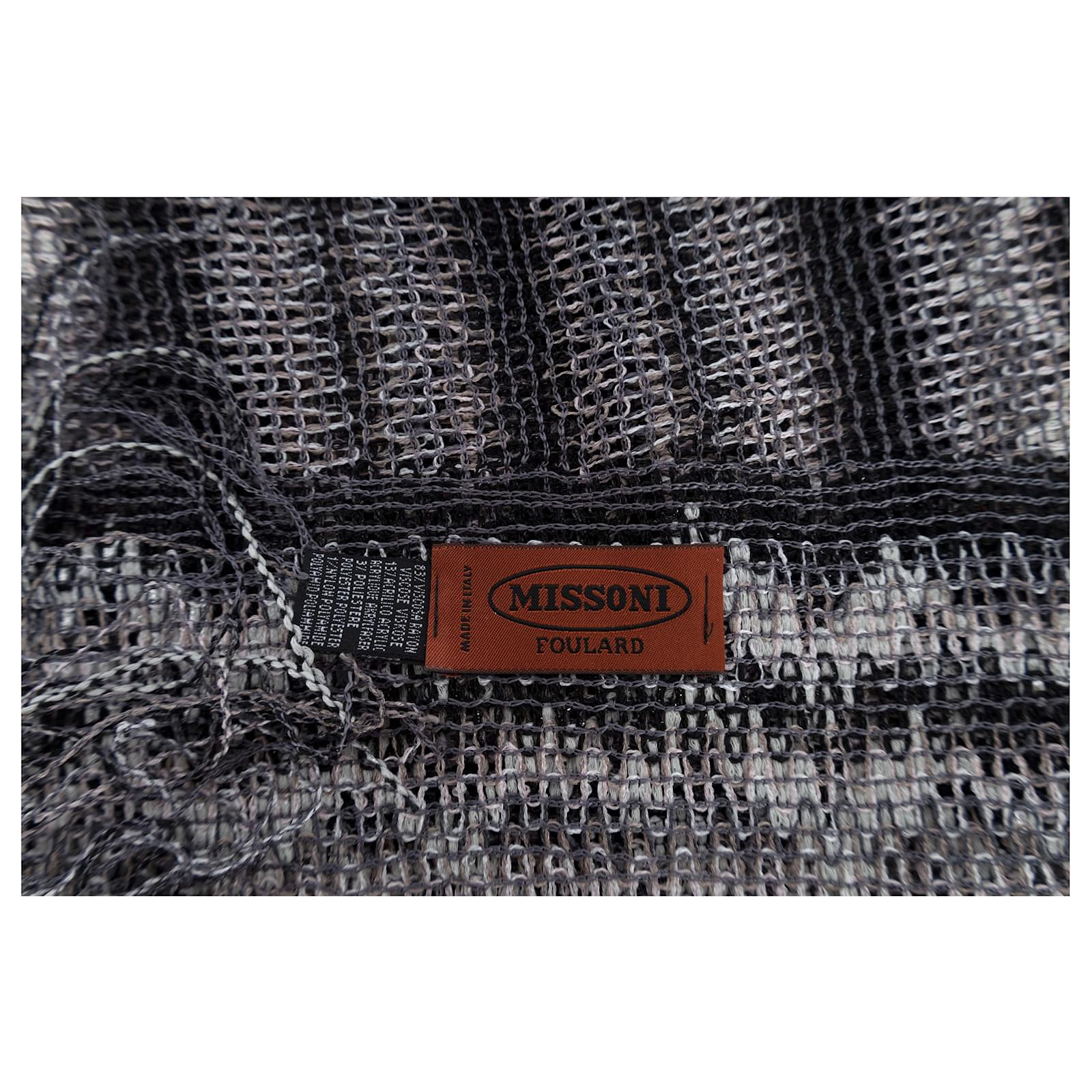 Missoni Chevron Knit Foulard White Joli Closet