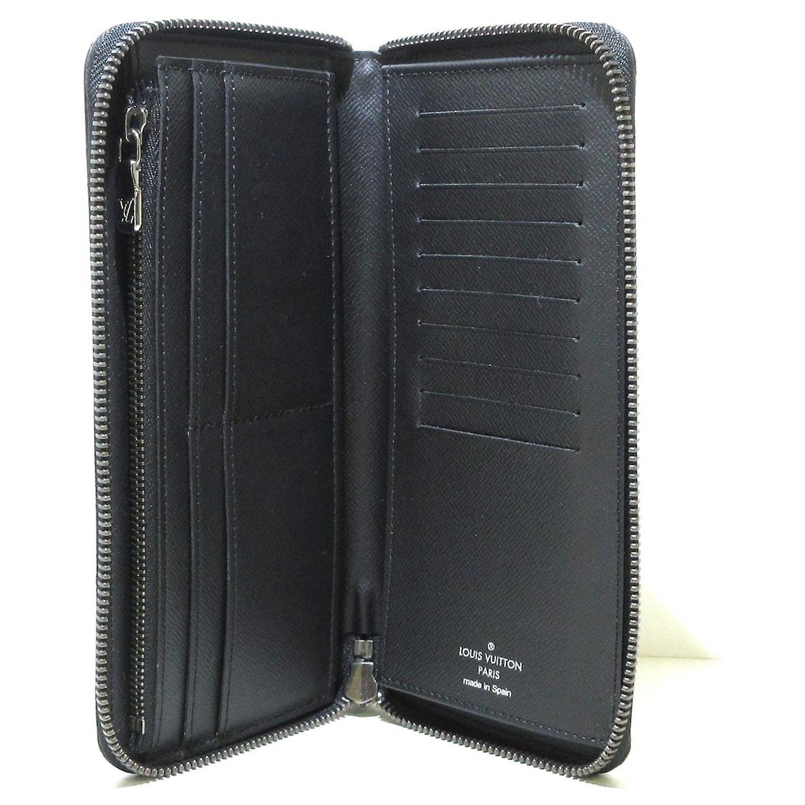 Portefeuille Louis Vuitton Zippy Vertical Toile Noir ref.JC821880 