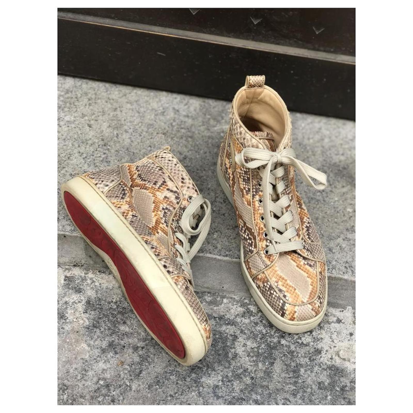 Gold christian louboutin sneakers on sale