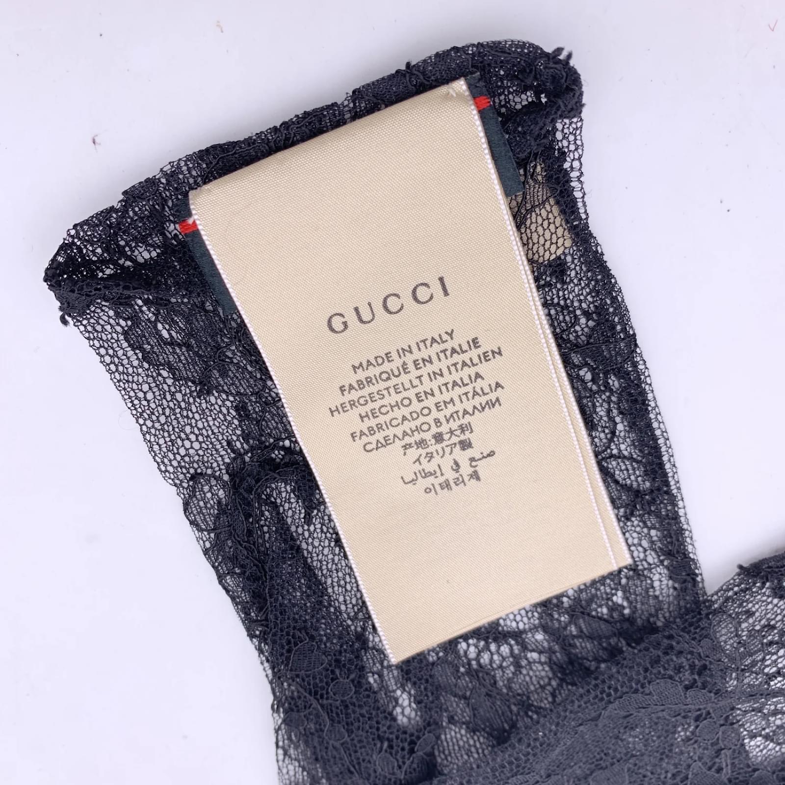 Gucci Black Tulle Viscose Lace Floral Gloves Size 6.5 S ref.823076 - Joli  Closet
