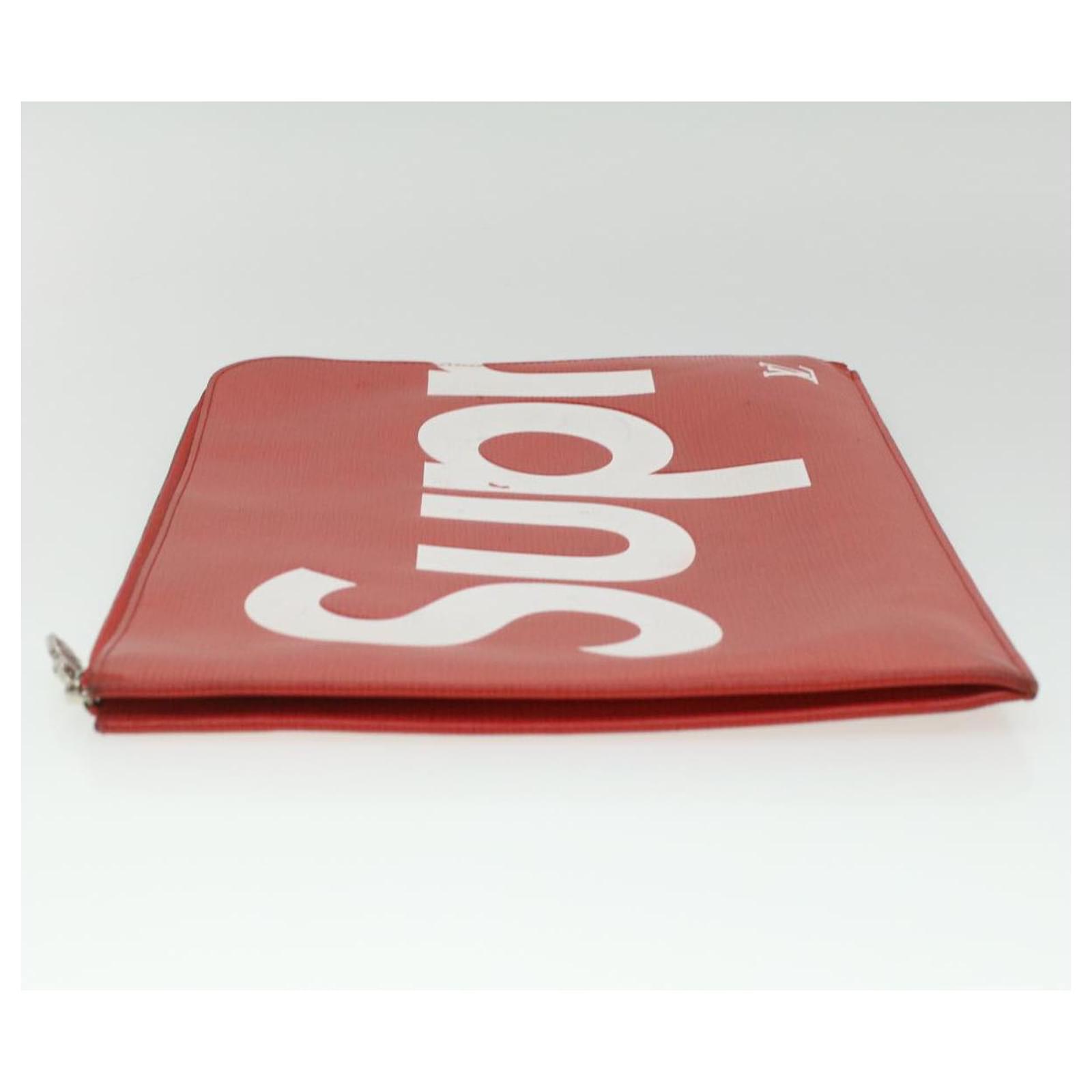 Clutch Bag Supreme Lv Laptop Case LOUIS VUITTON Epi Supreme