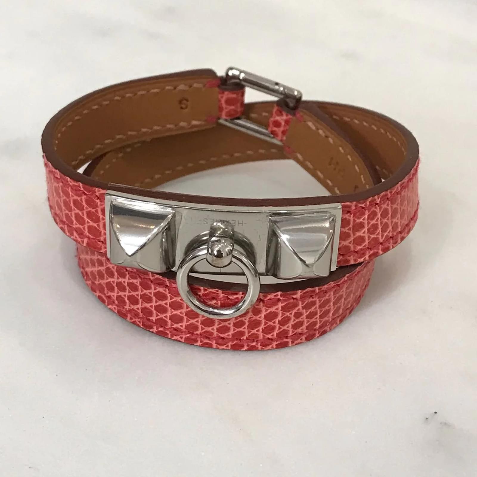 Bracelet Hermès Clic H rose dragée