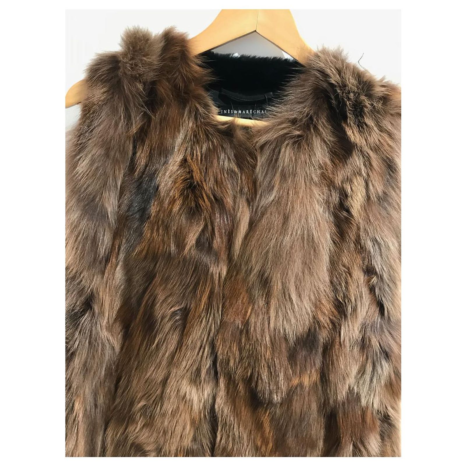 Veste En Cuir Et Fourrure Topshop Taille S - Style Moto - Neuf Sans étiquettes - Couleur Beige