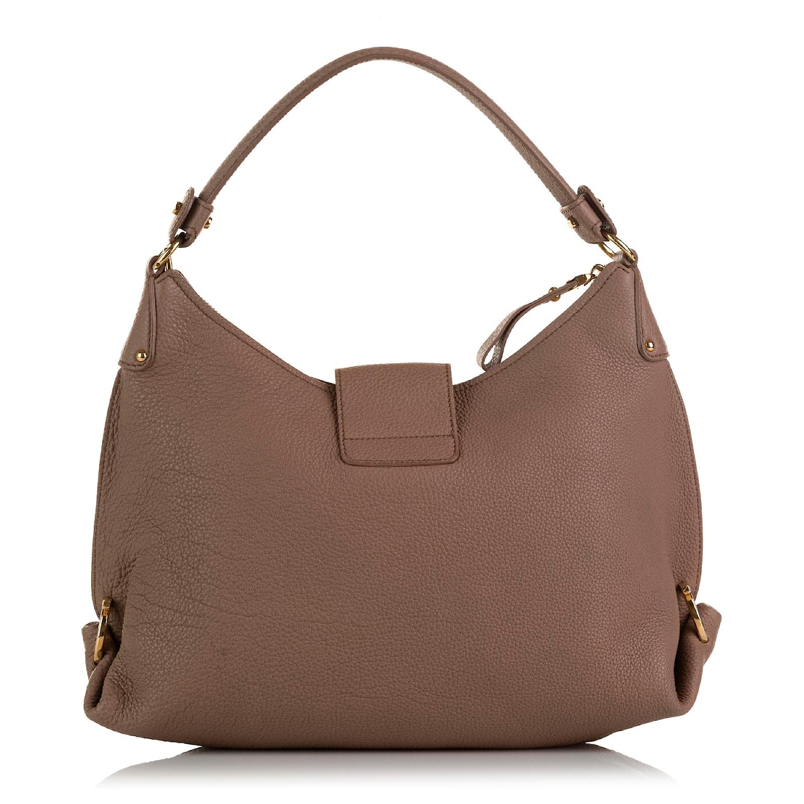 Ferragamo Large Leather Hobo Bag