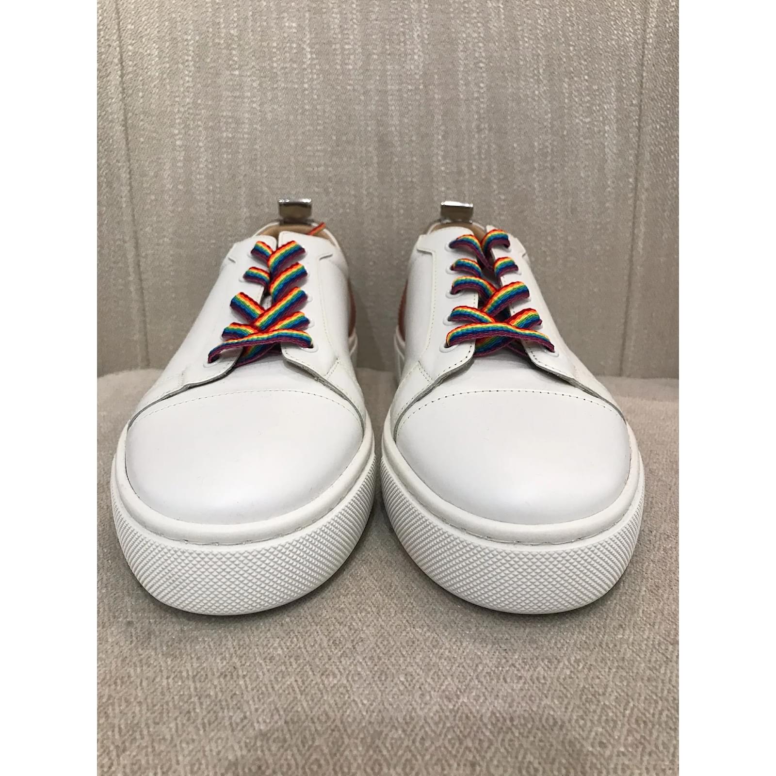 White christian louboutin on sale trainers