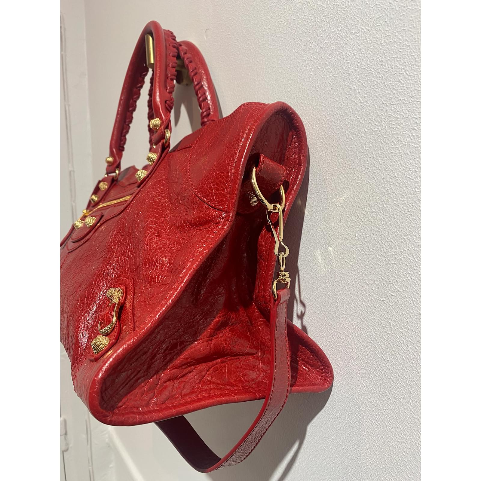 Balenciaga city clearance red