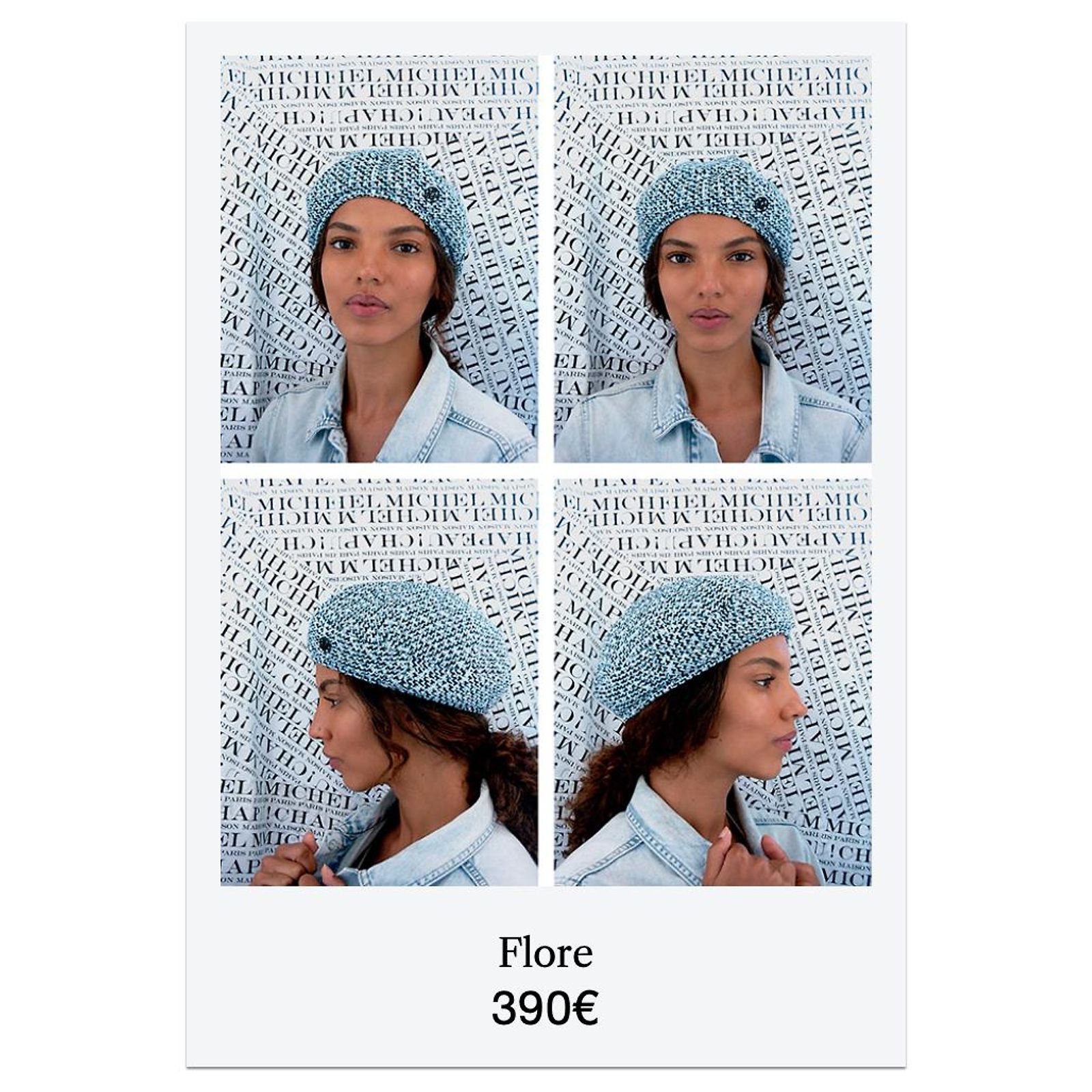 Flore beret in multicolored tweed Maison Michel T. S - New  display picture 1