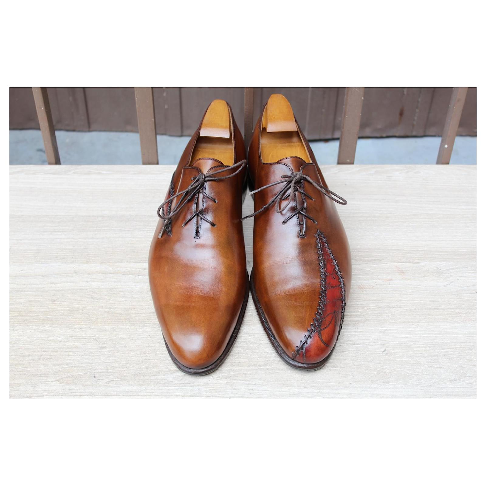 ファッションBerluti Rapieces-Reprises Leather Shoes