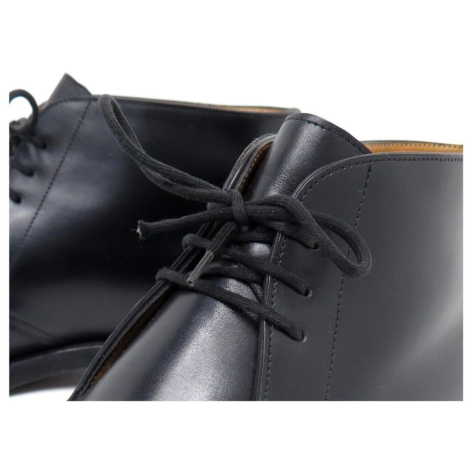 JOHN LOBB Size 10 Giono Black Leather Lace-Up Ankle Boots John Lobb Black Suede Giono Lace-Up Boots Size 42 EU main image 3