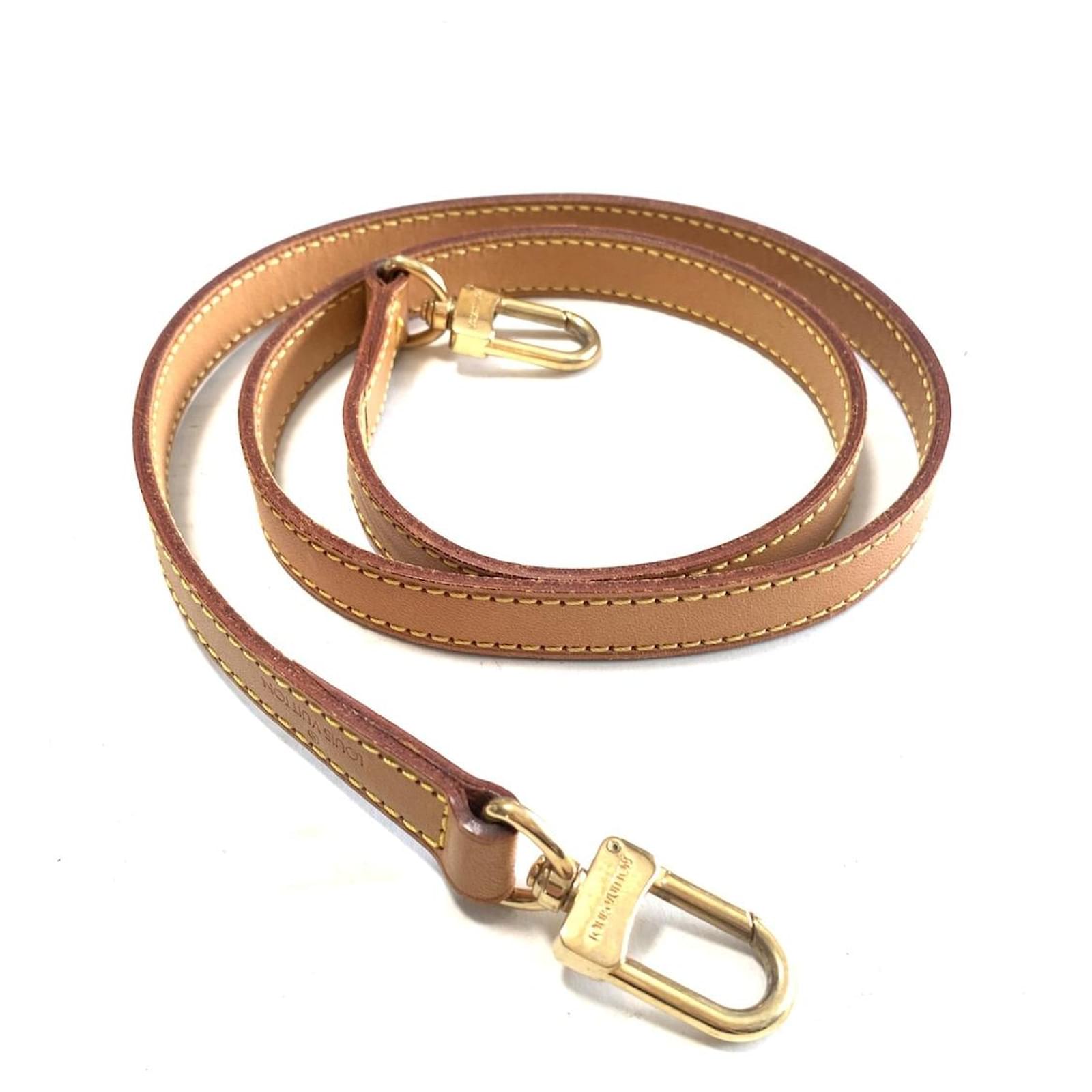 Louis Vuitton shoulder strap Beige Leather ref.829702 Joli Closet