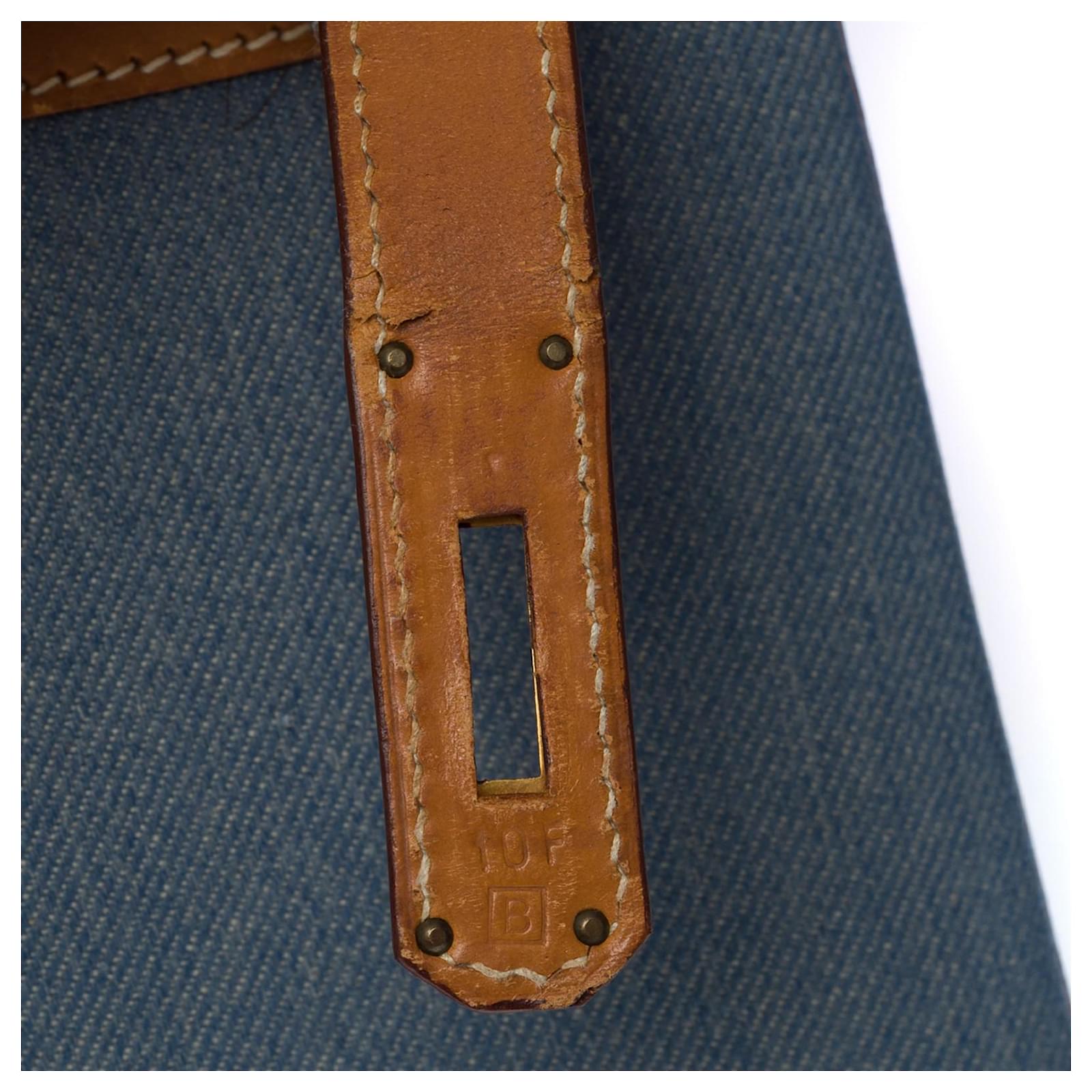 Hermès HERMES BIRKIN 35 bi-material in fawn barenia leather and