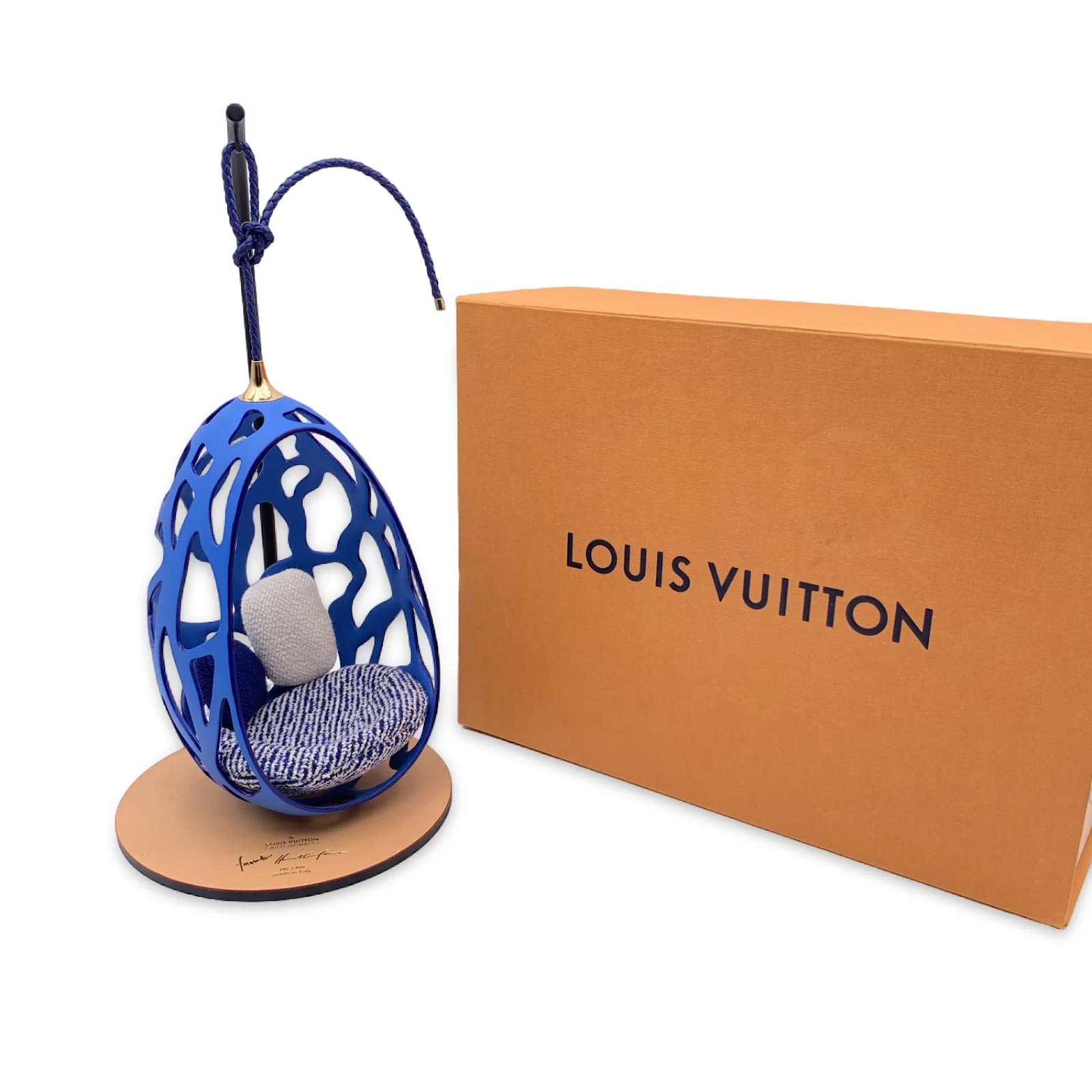 Louis Vuitton Limited Ed Cocoon Campana Miniature Chair Collectible Blue  Plastic ref.831194 - Joli Closet