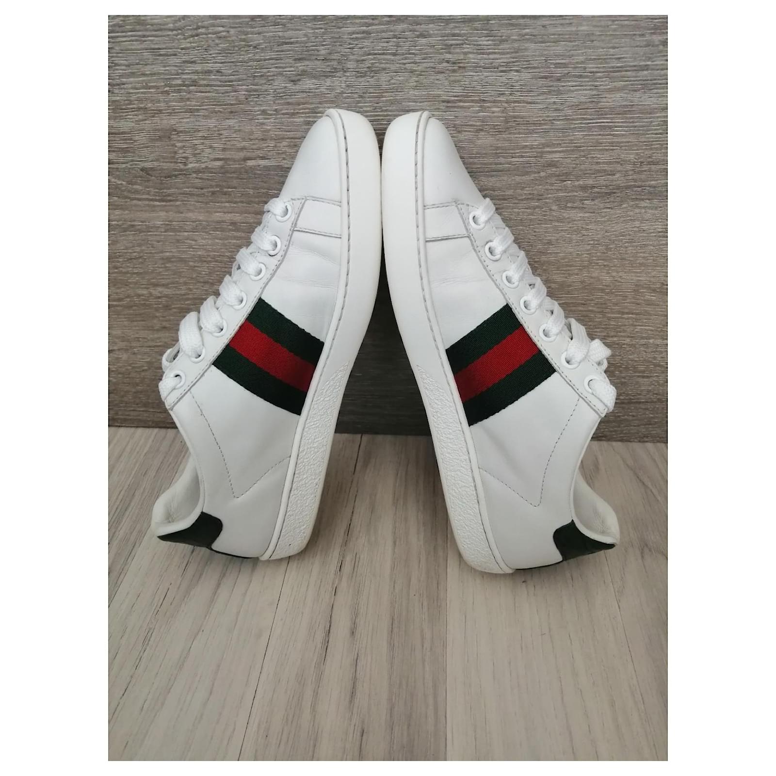 Gucci Ace White Leather ref.833257 - Joli Closet